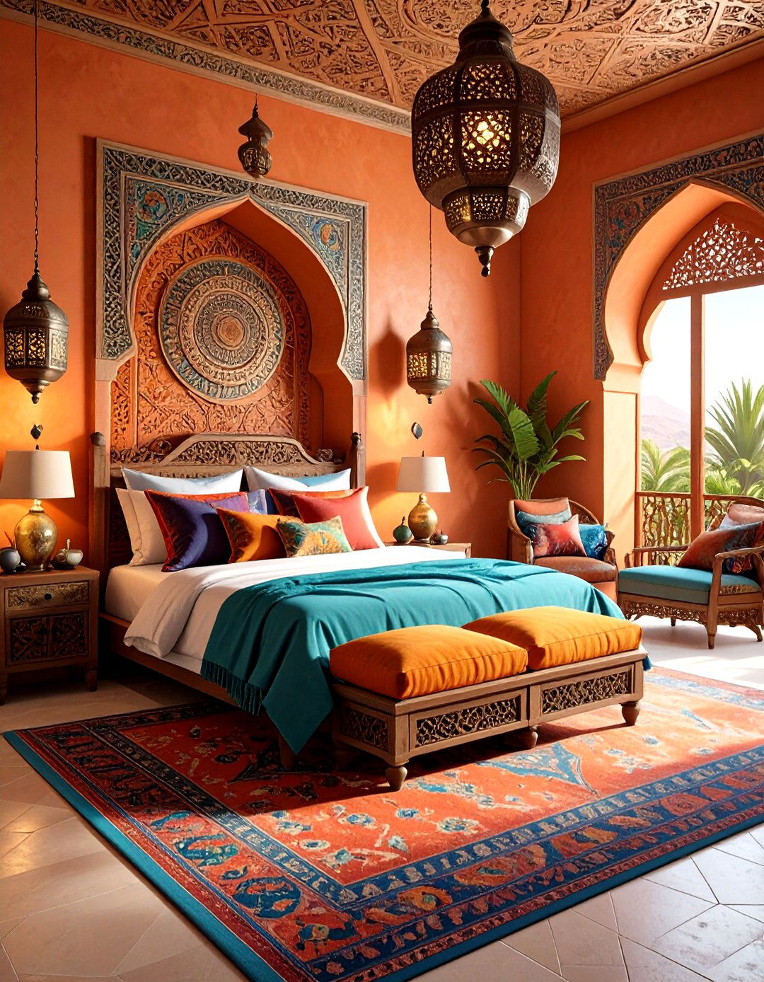 Moroccan Inspired Rust Bedroom - 24 Rust Bedroom Ideas