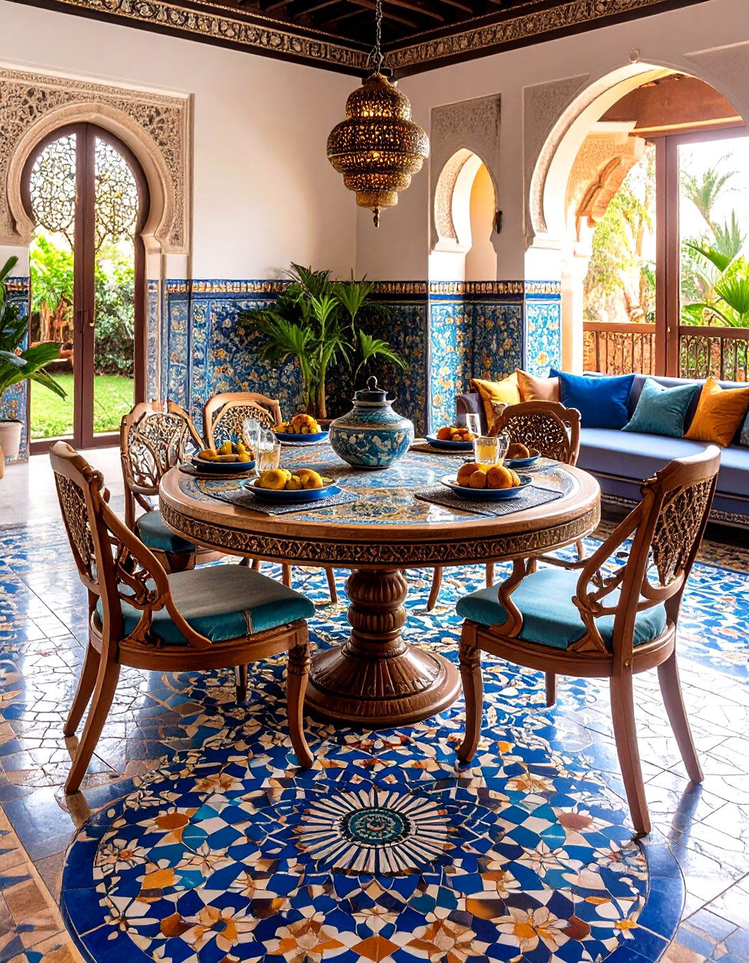 Moroccan Tile Stencil Design Concrete Floor - 24 Indoor Concrete Floor Paint Ideas