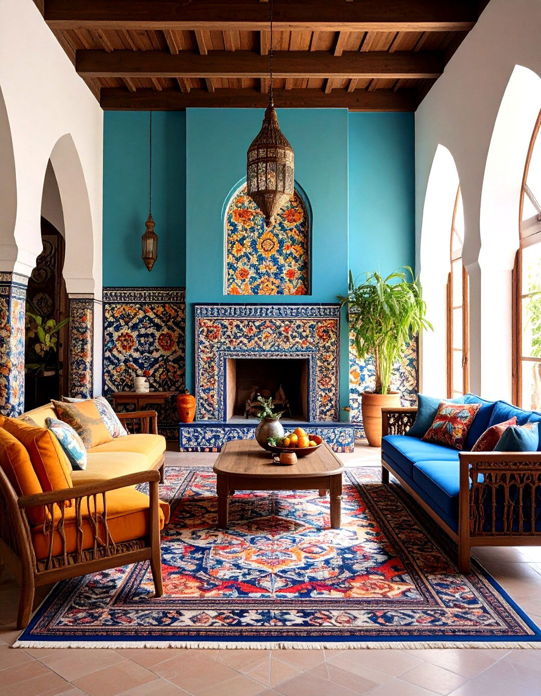 Moroccan and Spanish Tile Patterns - 24 Mediterranean Living Room Ideas