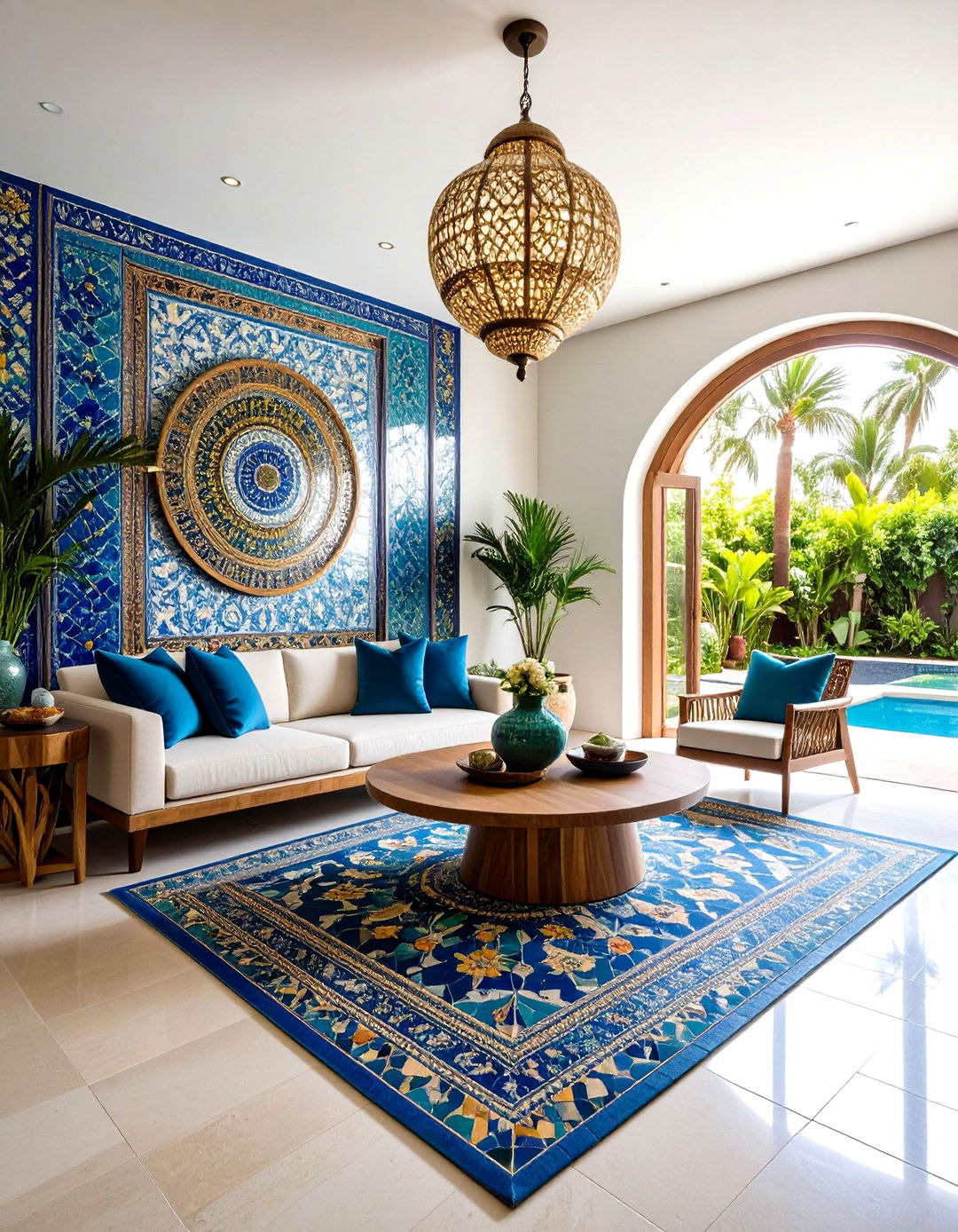 Mosaic Accent Walls - 24 Mediterranean Interior Design Ideas