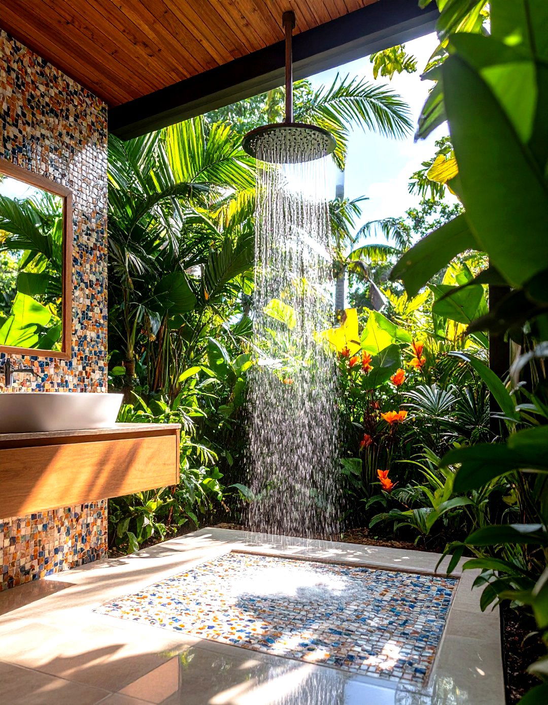 Mosaic Art Expression - 24 Shower Surround Ideas