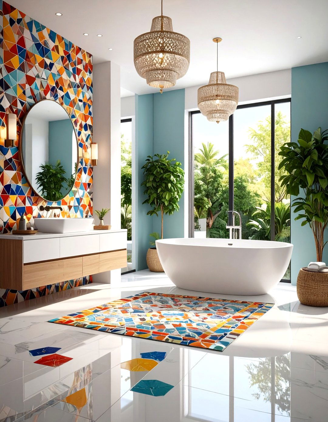 Mosaic Inspired Geometric Patterns - 24 Geometric Accent Wall Ideas
