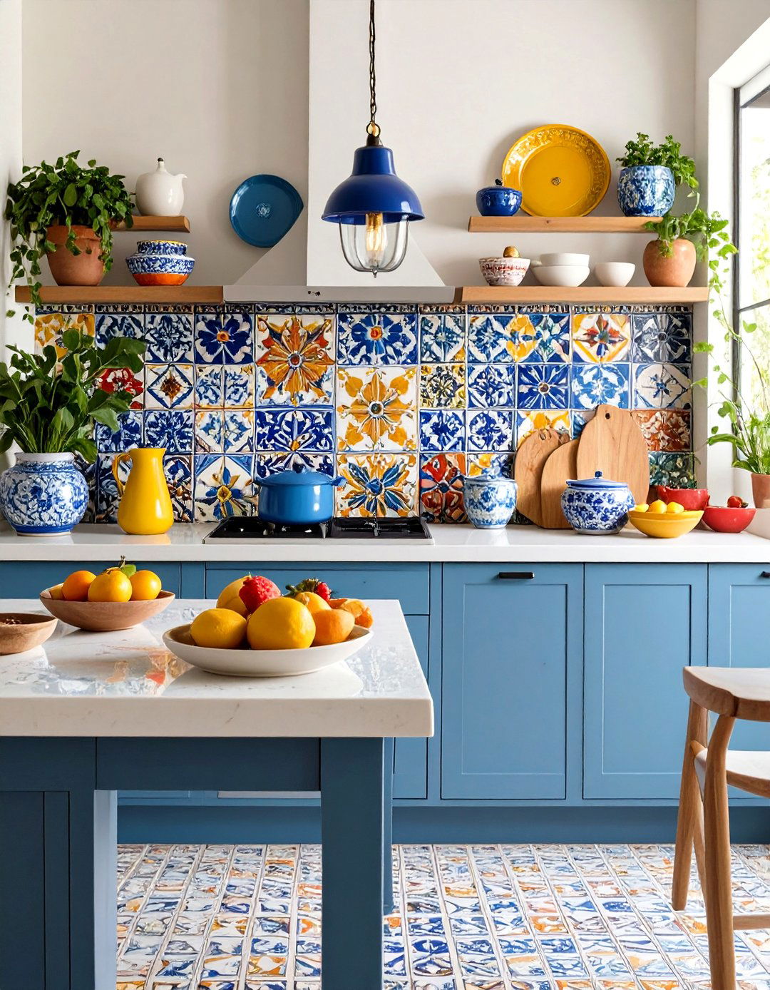 Mosaic Tile Accent Walls - 24 Spanish Style Kitchen Ideas