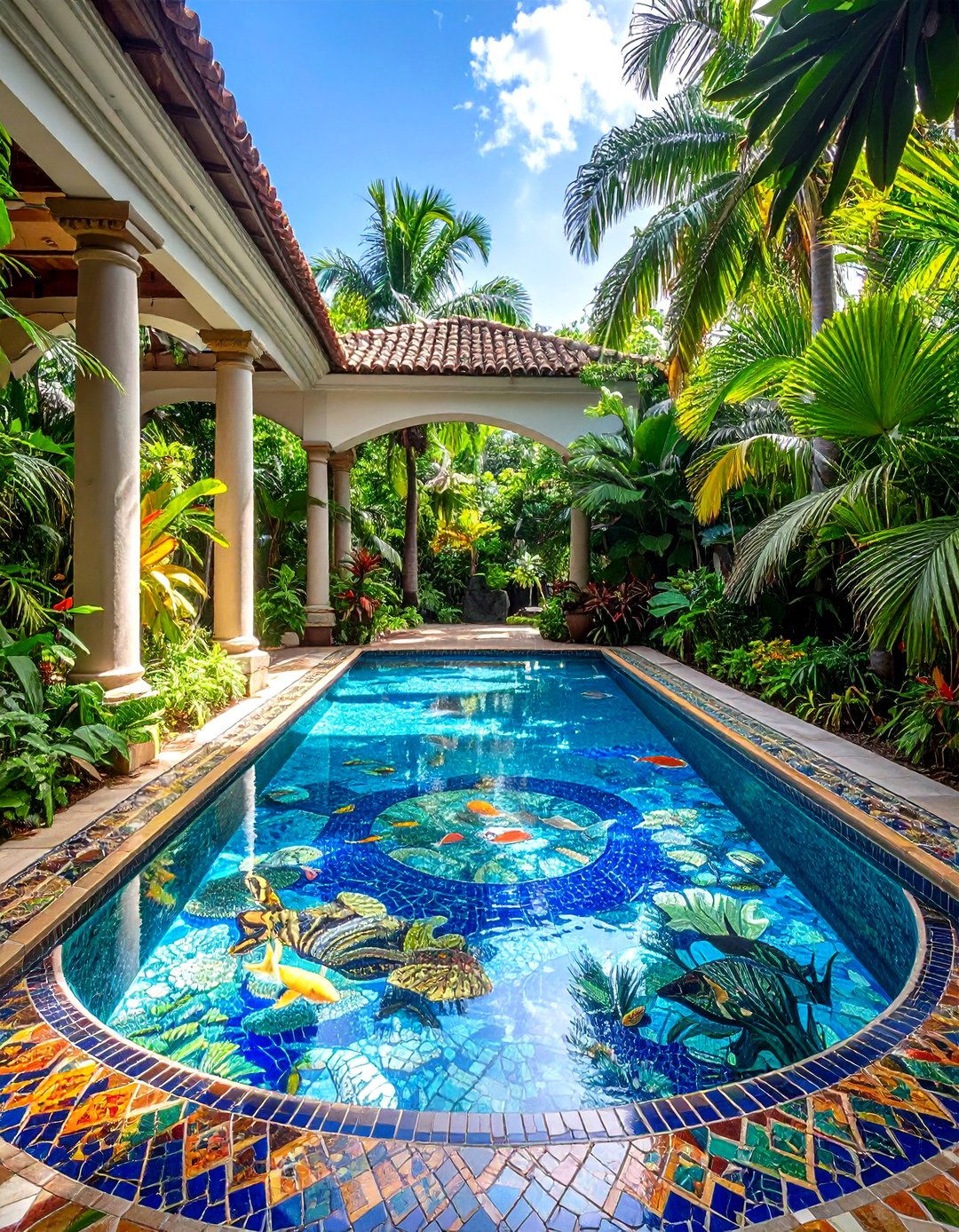 Mosaic Tile Artistry - 24 Lagoon Pool Design Ideas