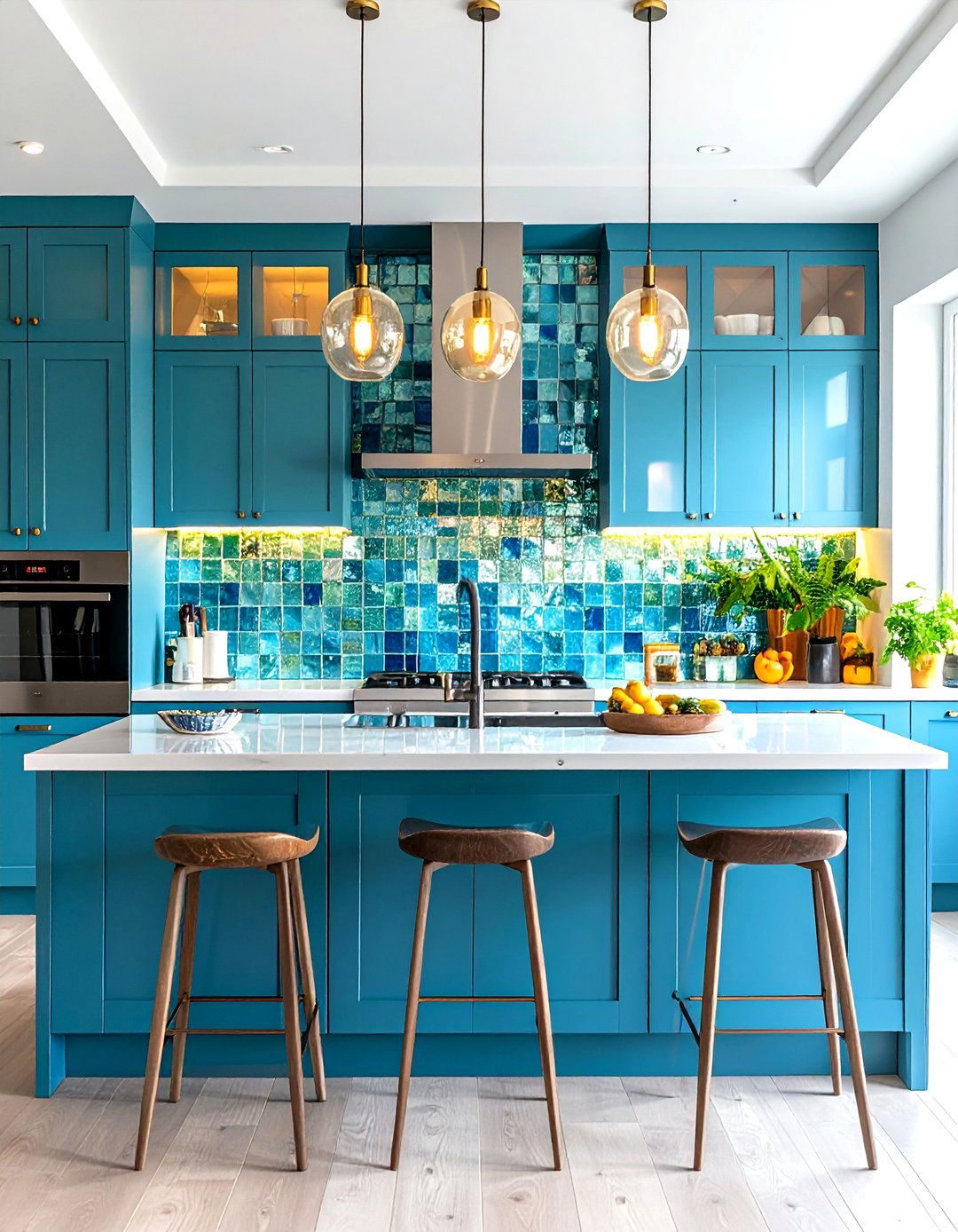 Mosaic Tile Kitchen Statement Wall - 24 Kitchen Accent Wall Ideas