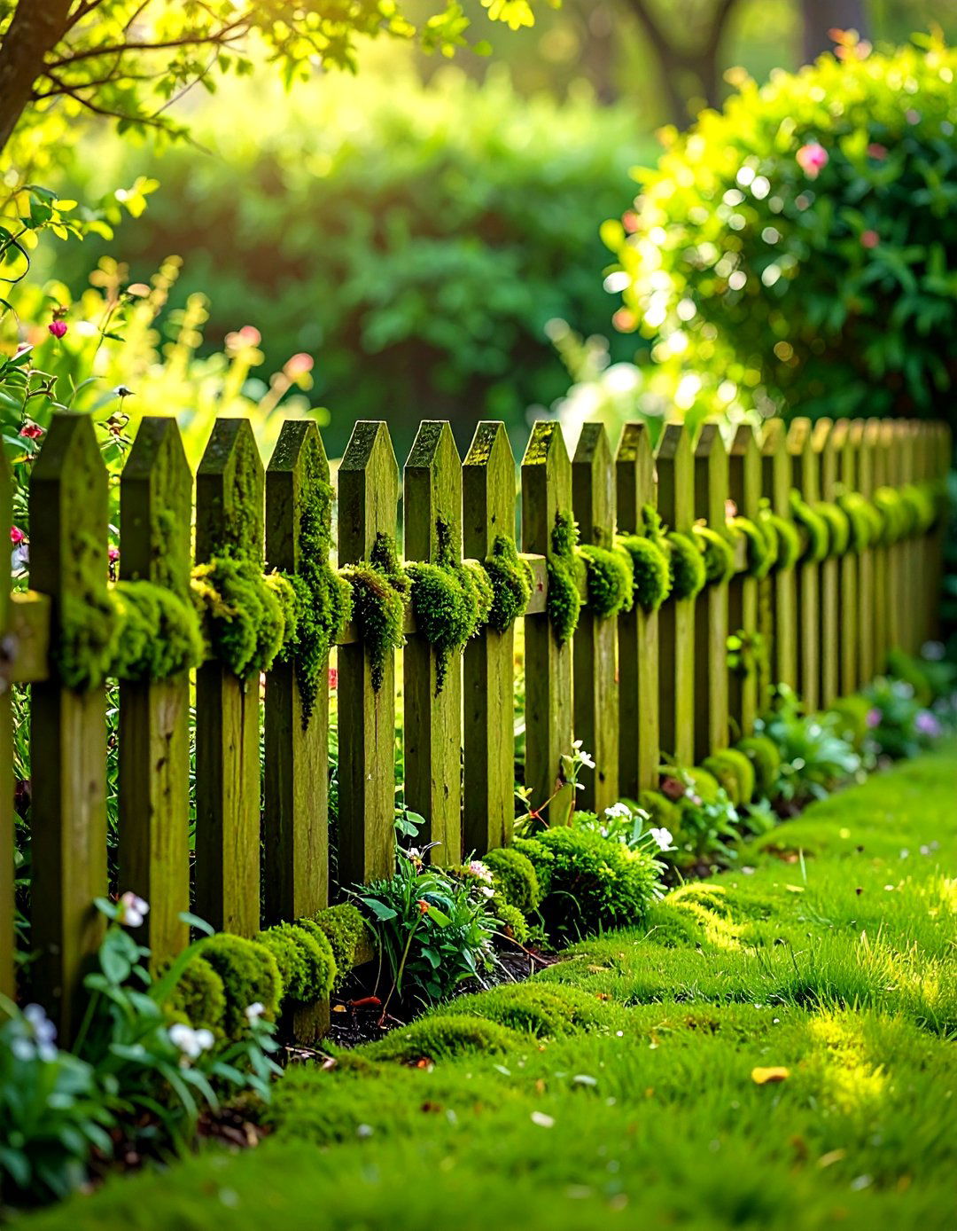 Moss Green Earthy Richness - 24 Garden Fence Colour Ideas