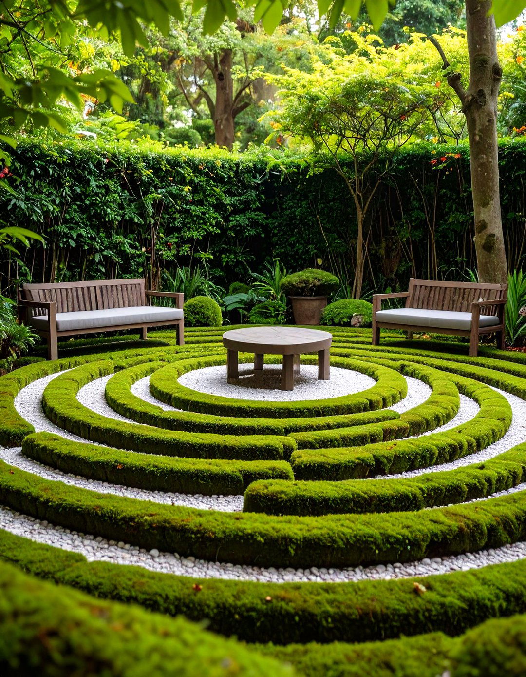 Moss Labyrinth Meditation Garden - 24 Moss Garden Ideas