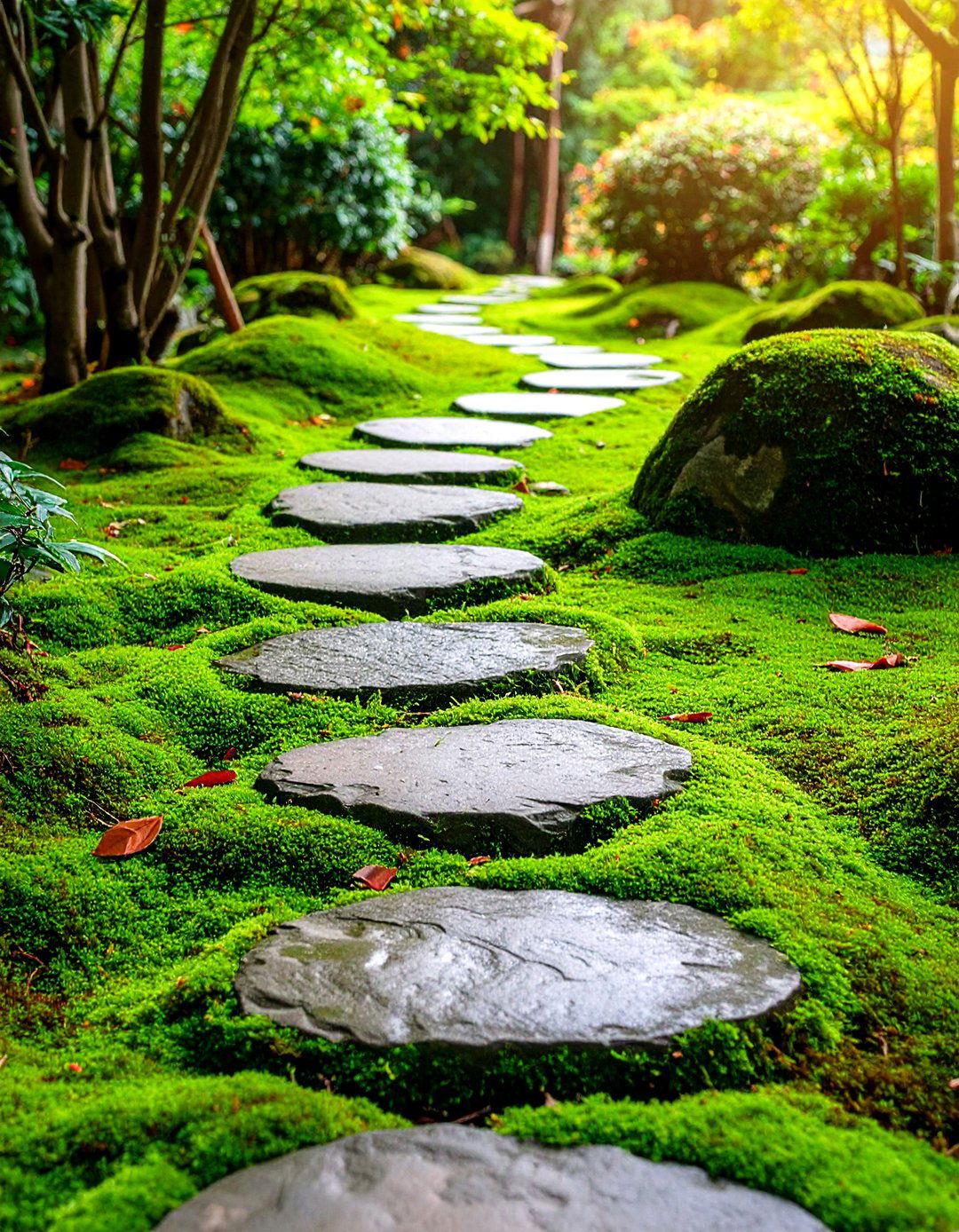 Moss Pathway Garden Design - 24 Moss Garden Ideas