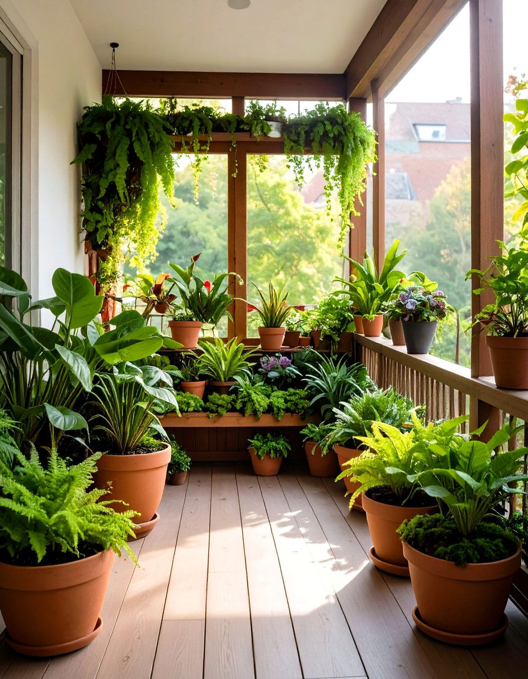 Moss and Shade Plant Sanctuaries - 24 Green Balcony Ideas