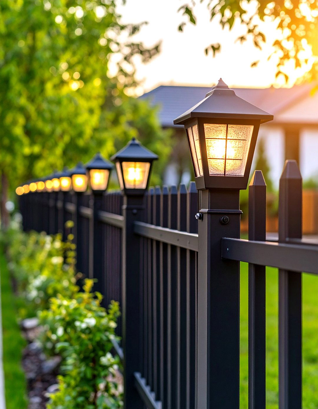 Motion Sensor Security Fence Lighting - 24 Fence Lighting Ideas