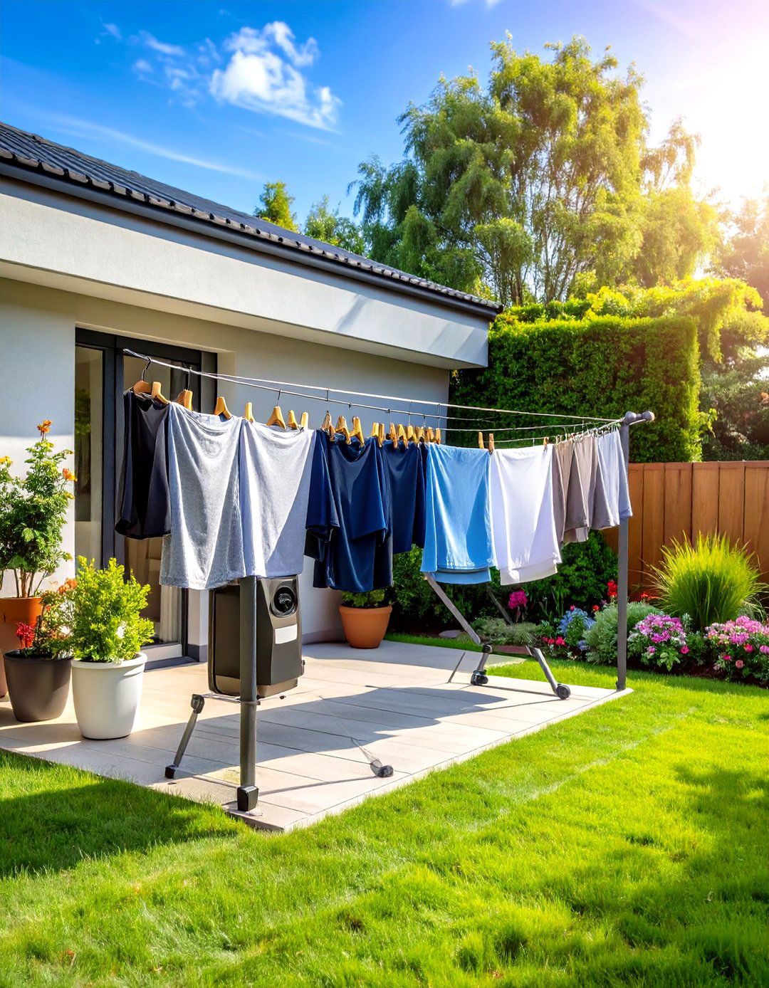 Motorized Automatic Clothesline - 24 Outdoor Clothesline Ideas
