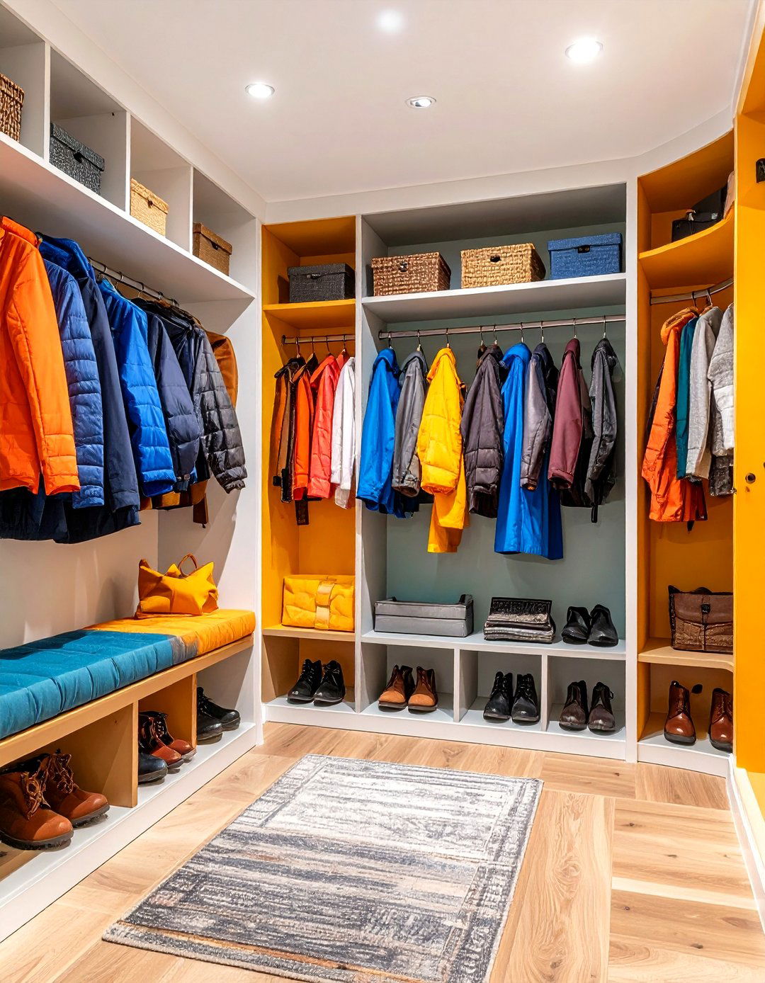 Mudroom Coat Storage Area - 24 Under Stair Storage Ideas