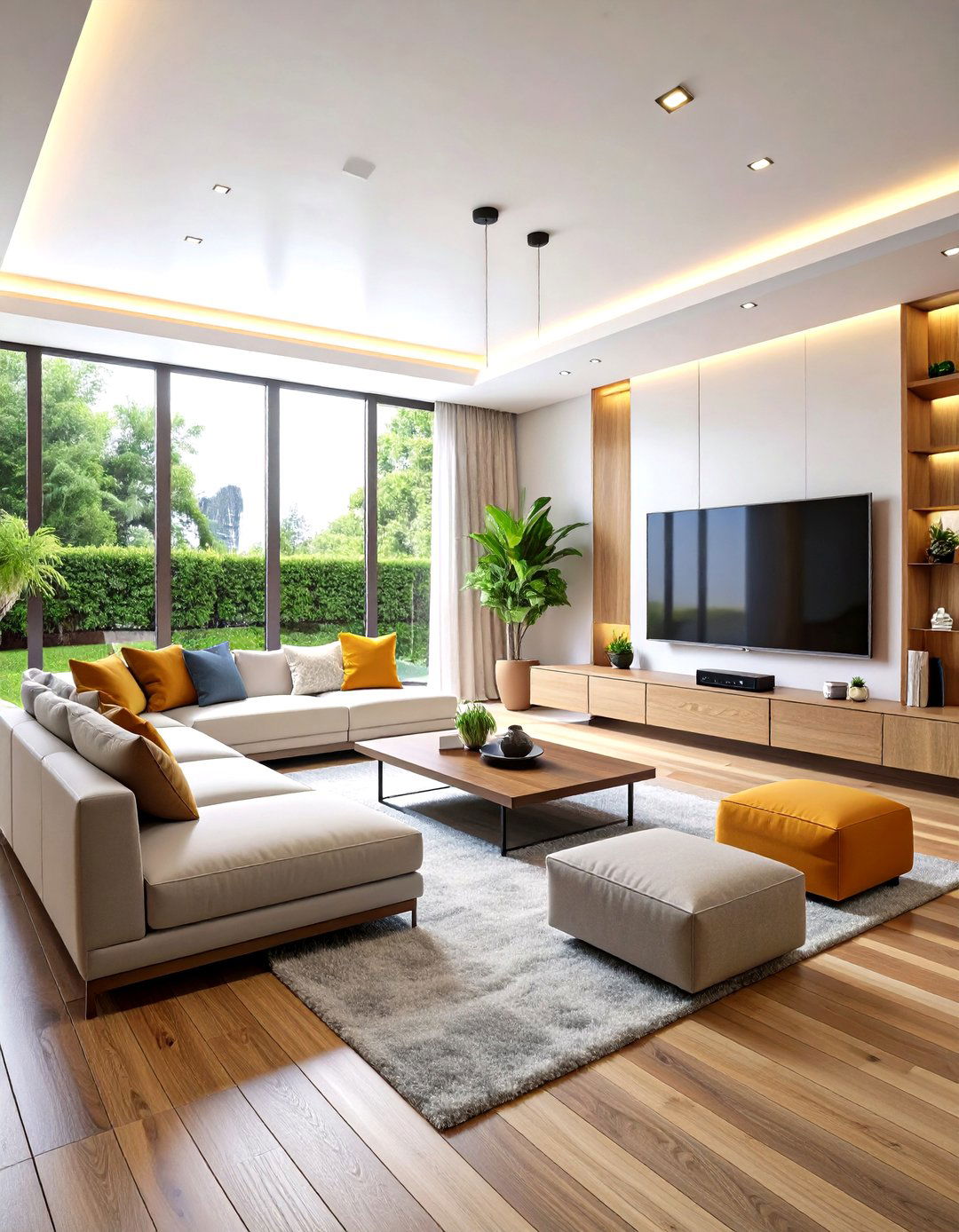 Multi Functional Entertainment Hub - 24 Sunken Living Room Ideas