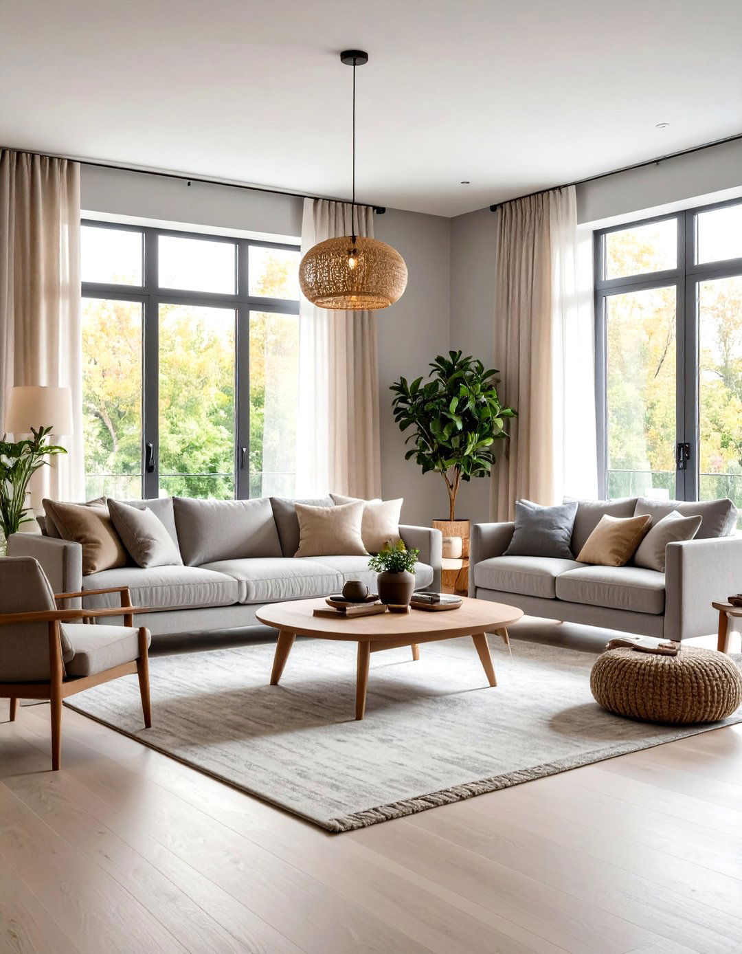 Multi Functional Family Living - 24 Grey and Beige Living Room Ideas