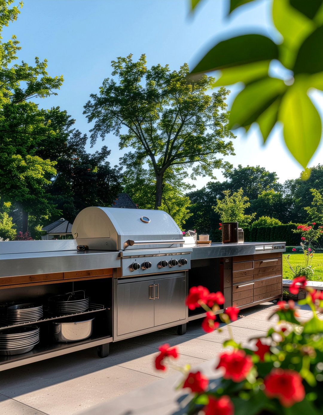 Multi Functional Outdoor Kitchen Hub - 24 Truck Rim Fire Pit Ideas