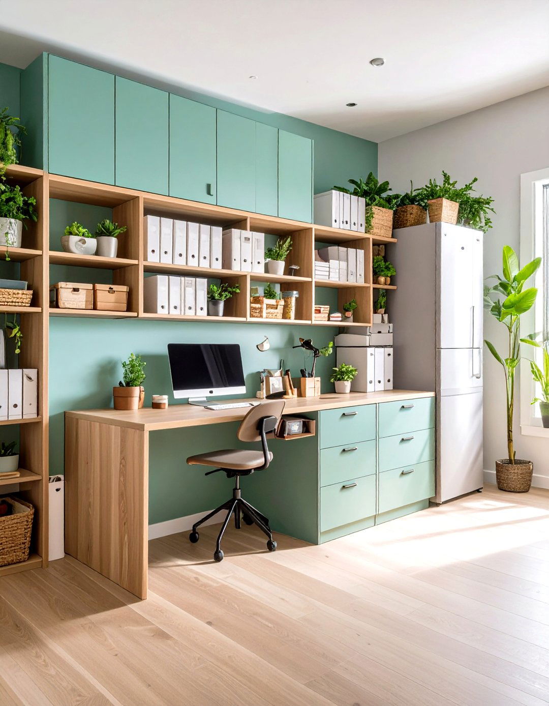 Multi Functional Pantry with Office Space - 24 Kitchen Pantry Ideas