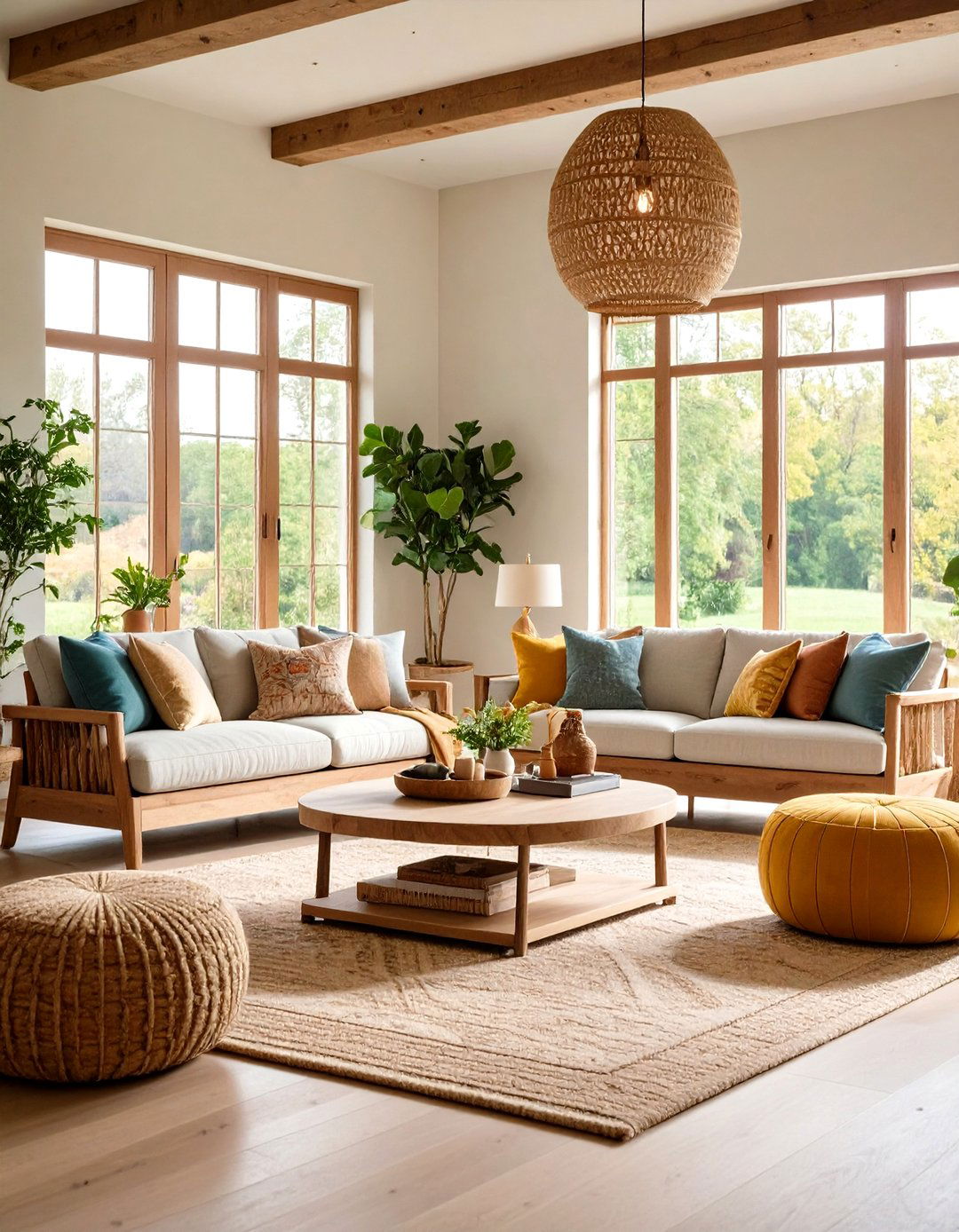 Multi Functional Room Layouts - 24 Farmhouse Living Room Ideas