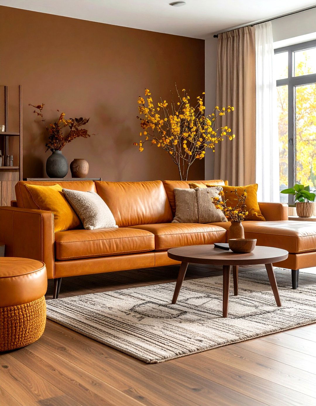 Multi Generational Brown Living Room - 24 Dark Brown Couch Living Room Ideas