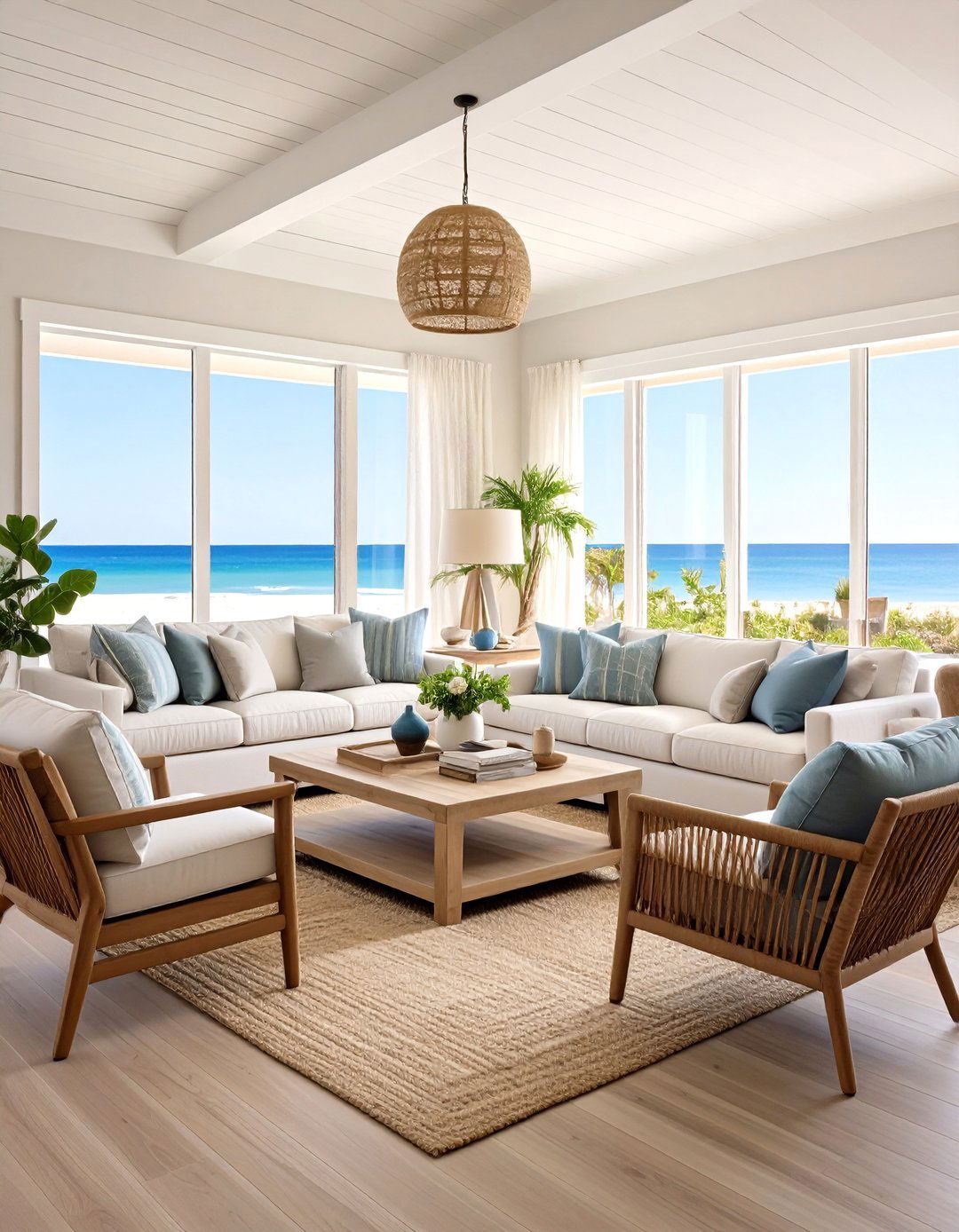 Multi Generational Coastal Gathering Space - 24 Beach House Living Room Ideas