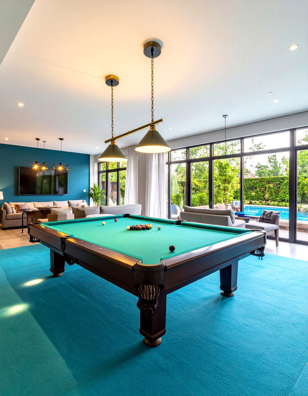 Multi Generational Family Pool Room - 24 Pool Table Room Ideas