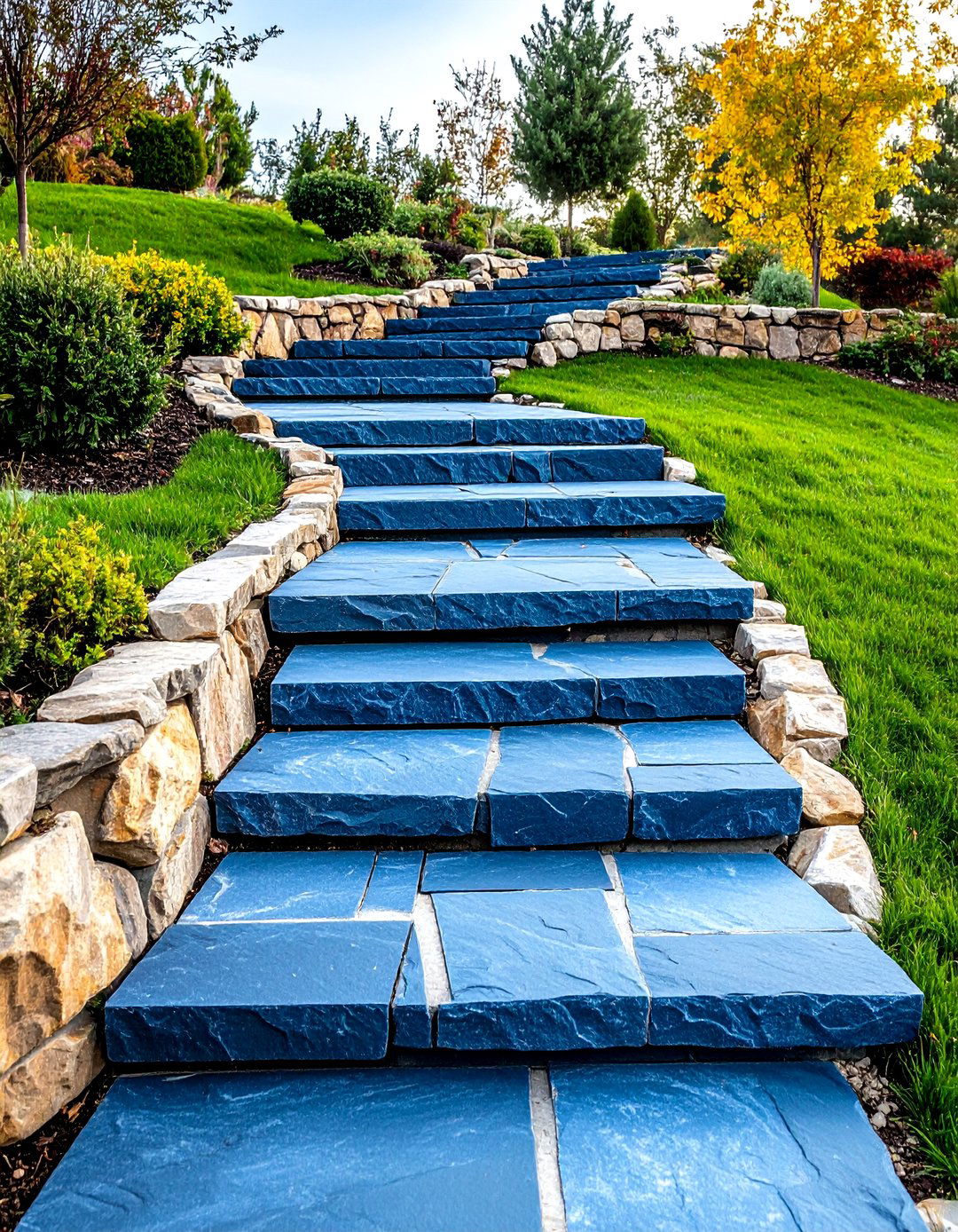 Multi Level Bluestone Terraced Walkway System - 24 Bluestone Walkway Ideas