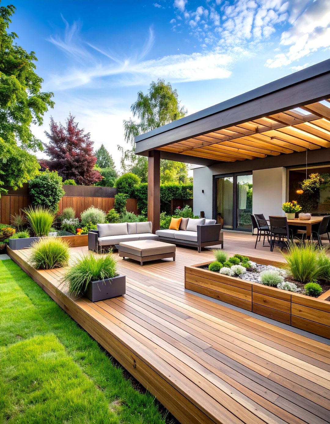 Multi Level Deck Garden - 24 Modern Small Garden Ideas
