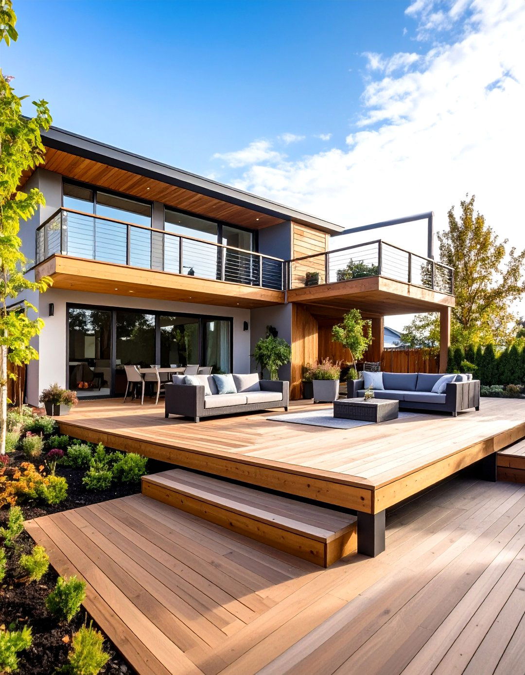 Multi Level Deck Privacy Design - 24 Backyard Hot Tub Privacy Ideas