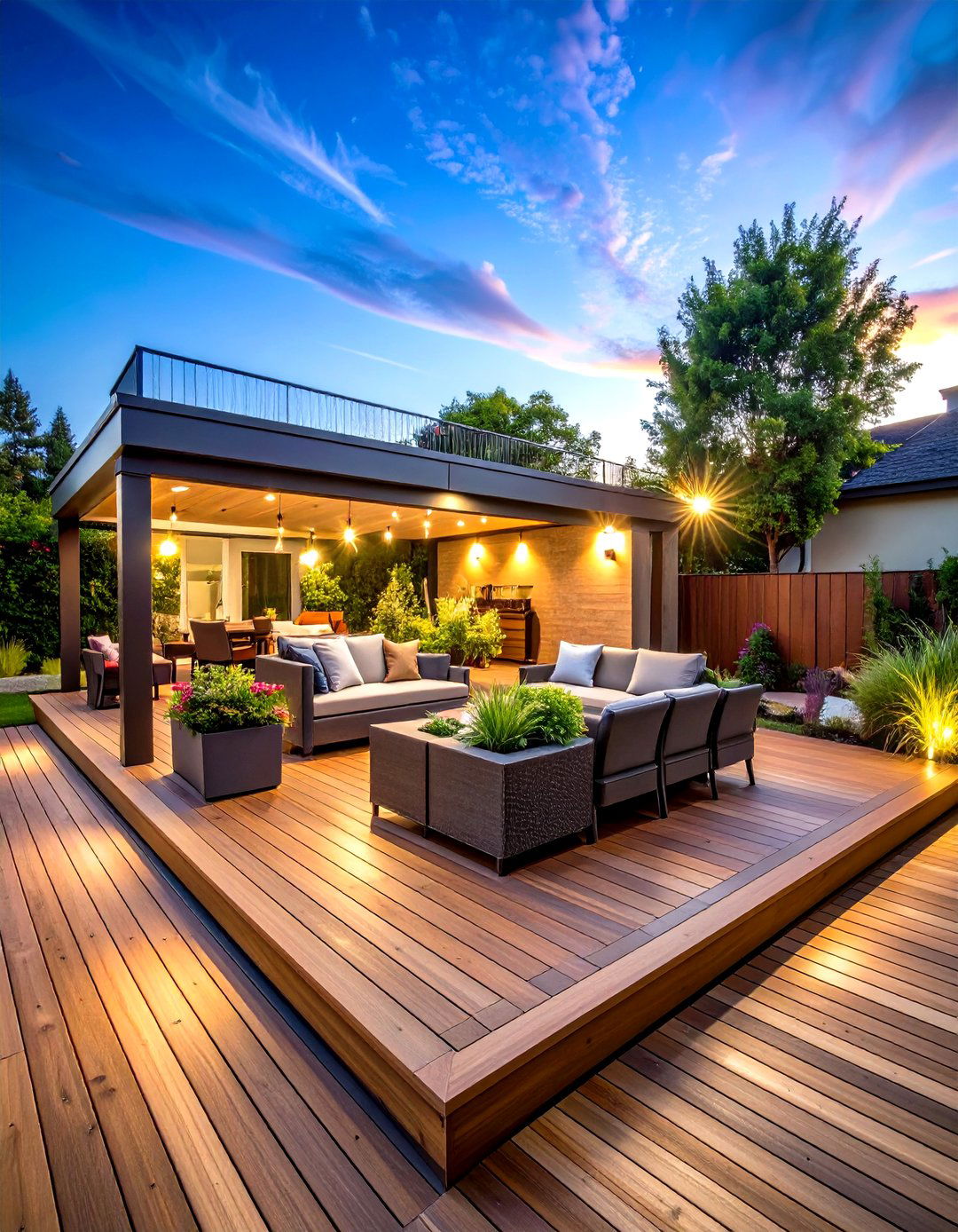 Multi Level Entertainment Platform - 24 Composite Deck Ideas