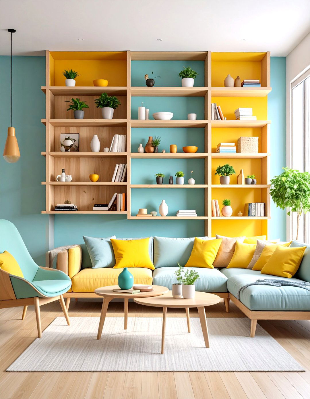 Multi Level Floating Systems - 24 Living Room Shelf Ideas