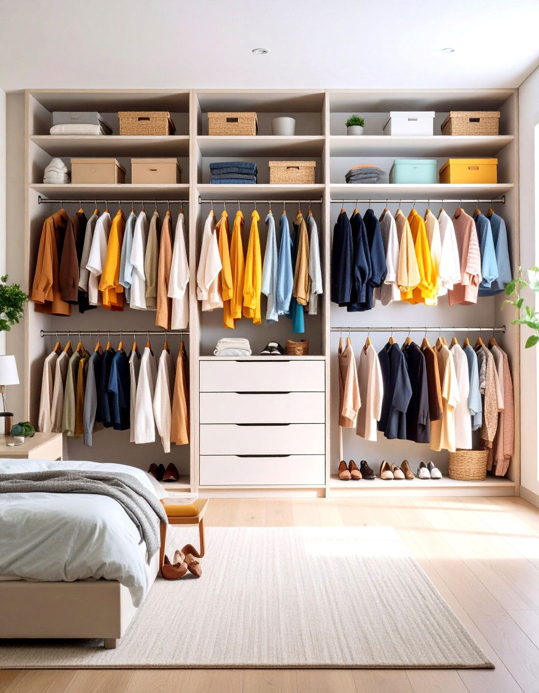 Multi Level Hanging Solution - 24 Open Closet Ideas