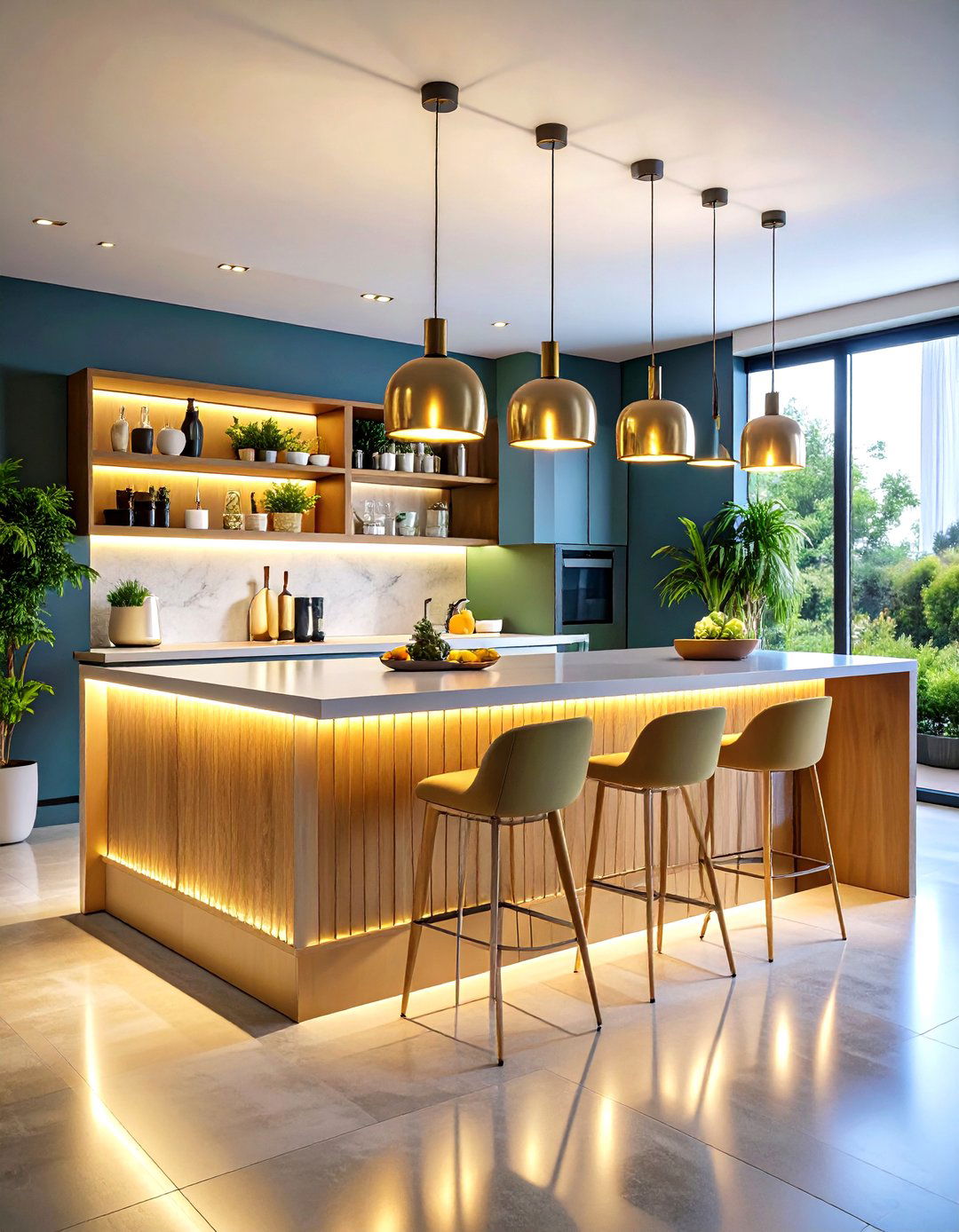 Multi Level Island Bar Design - 24 Kitchen Bar Ideas