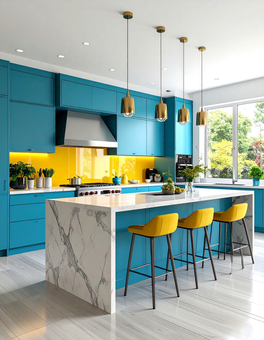Multi Level Marble Island - 24 Marble Kitchen Island Ideas