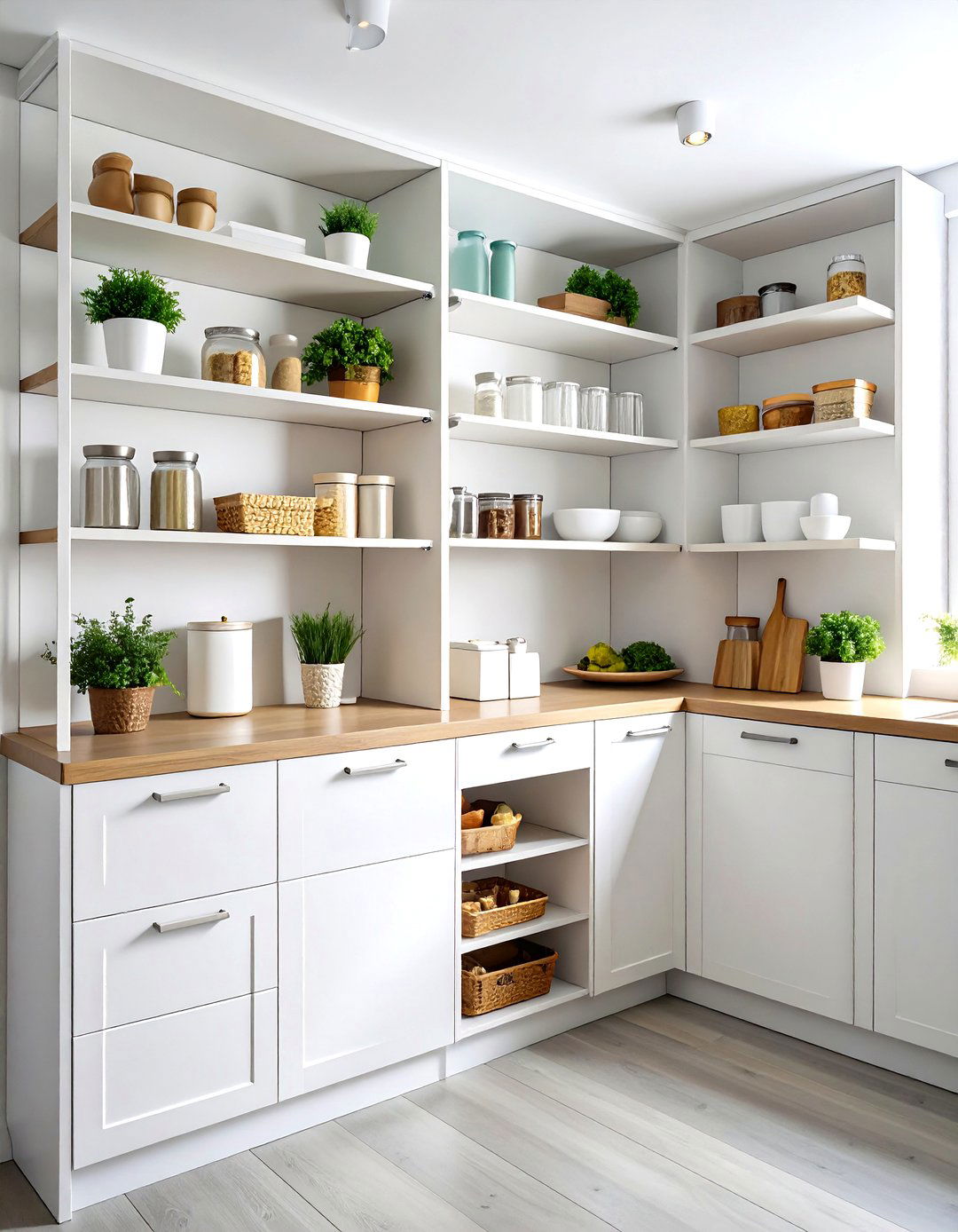 Multi Level Rotating Corner Shelves - 24 Corner Pantry Ideas