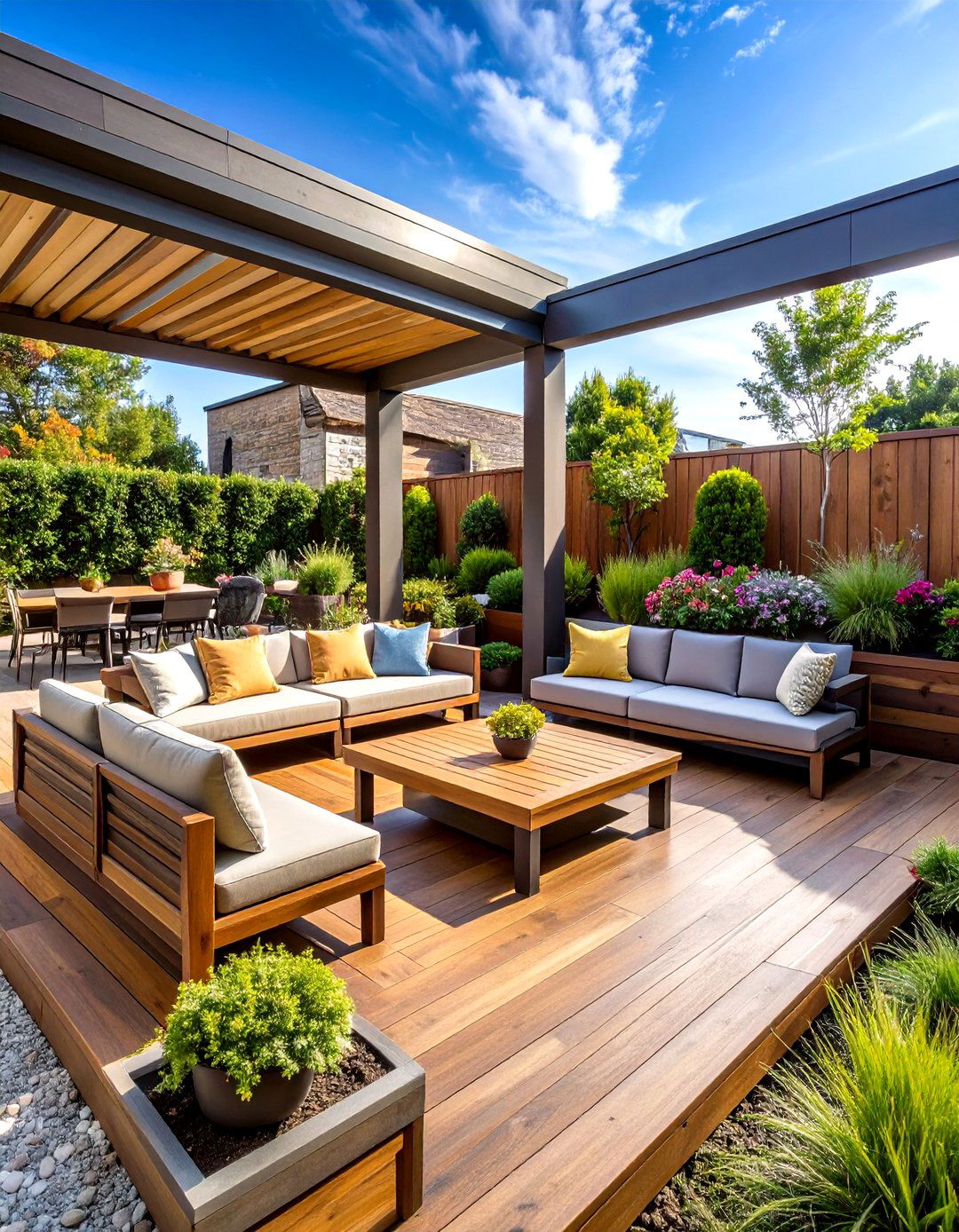 Multi Level Seating Areas - 24 Terraced Garden Ideas