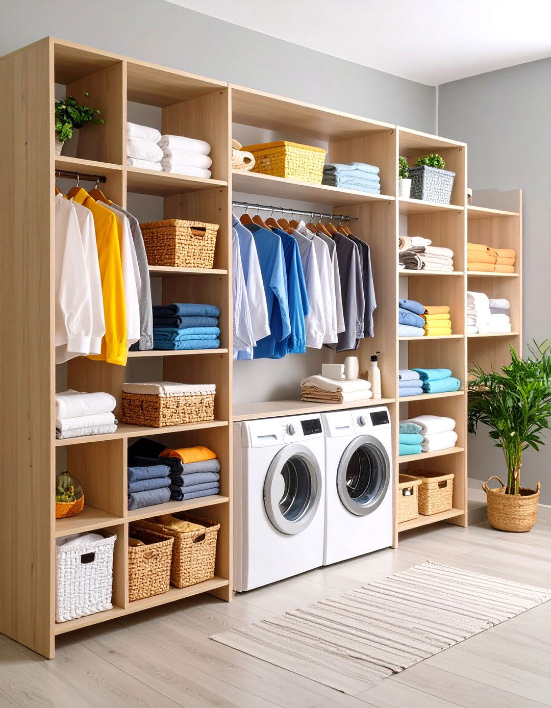 Multi Level Sorting Station - 24 Laundry Closet Ideas