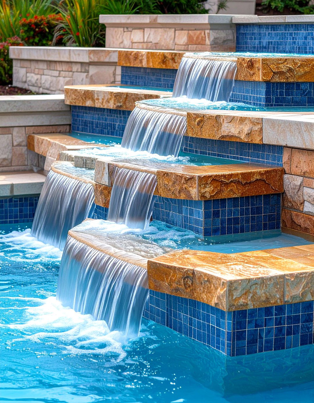 Multi Level Spillway Systems - 24 Pool Fountain Ideas