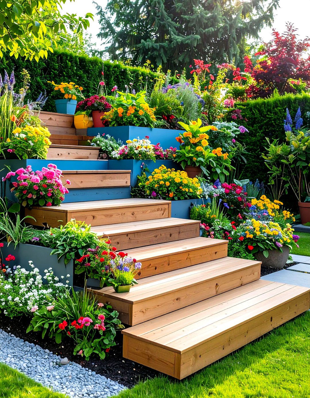 Multi Level Stepped Design - 24 Tree Stump Fire Pit Ideas