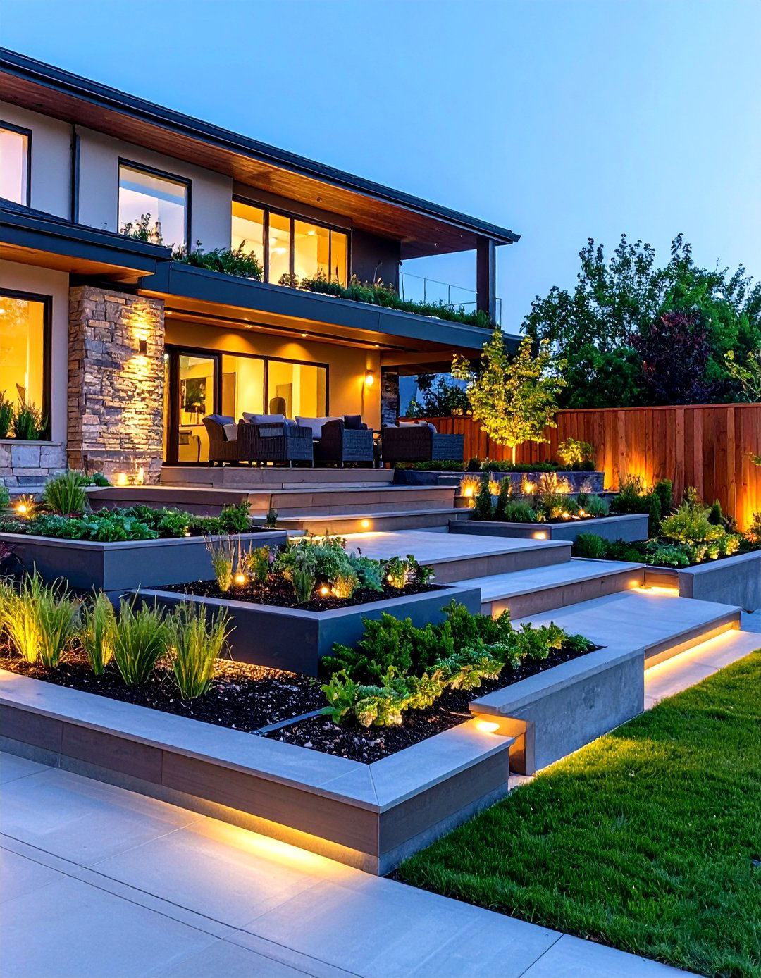 Multi Level Terrace Design - 24 Patio Garden Ideas