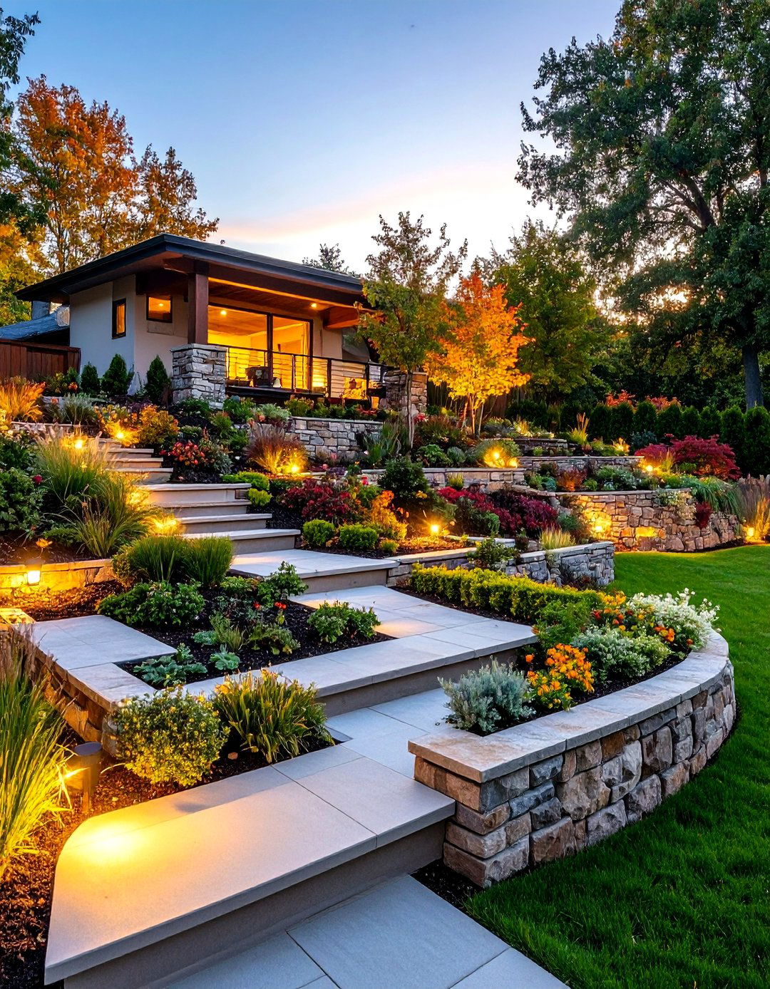 Multi Level Terraced Landscape - 24 Arizona Backyard Ideas