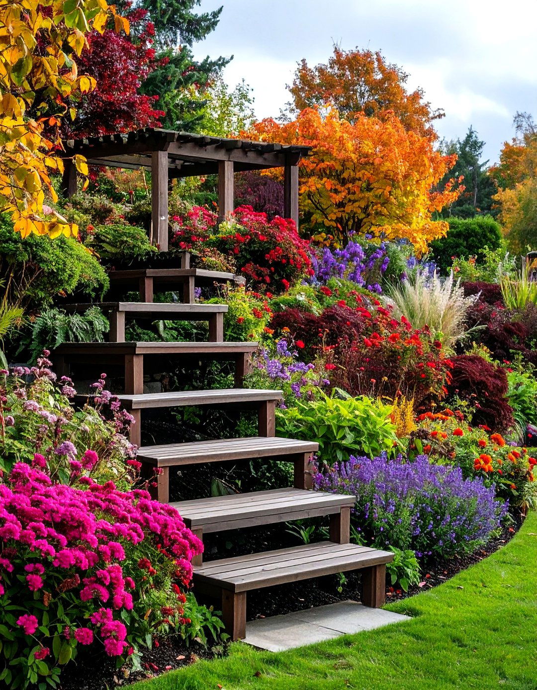 Multi Level Tiered Bench - 24 Garden Bench Ideas