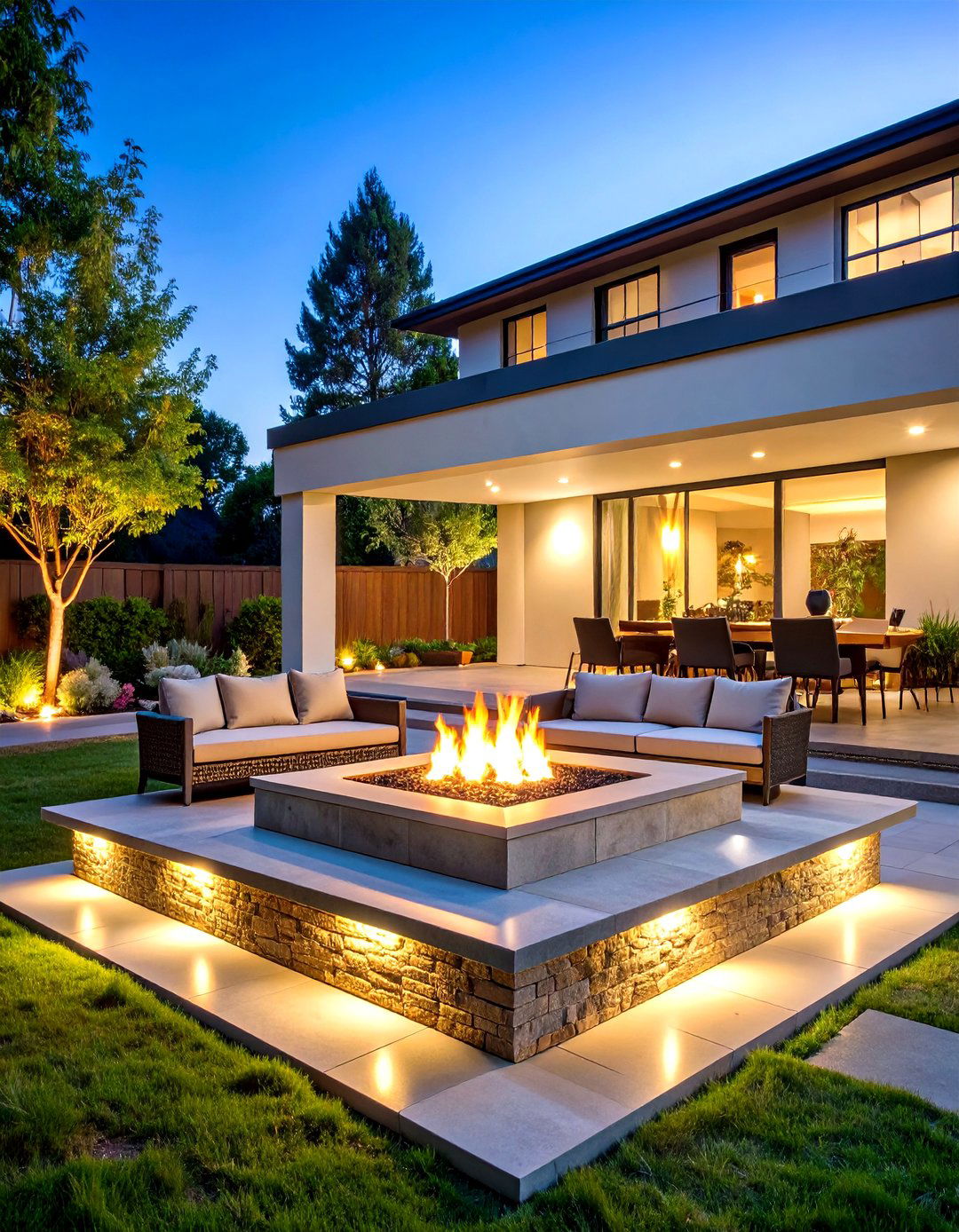 Multi Level Tiered Fire Pit - 24 Metal Fire Pit Ideas
