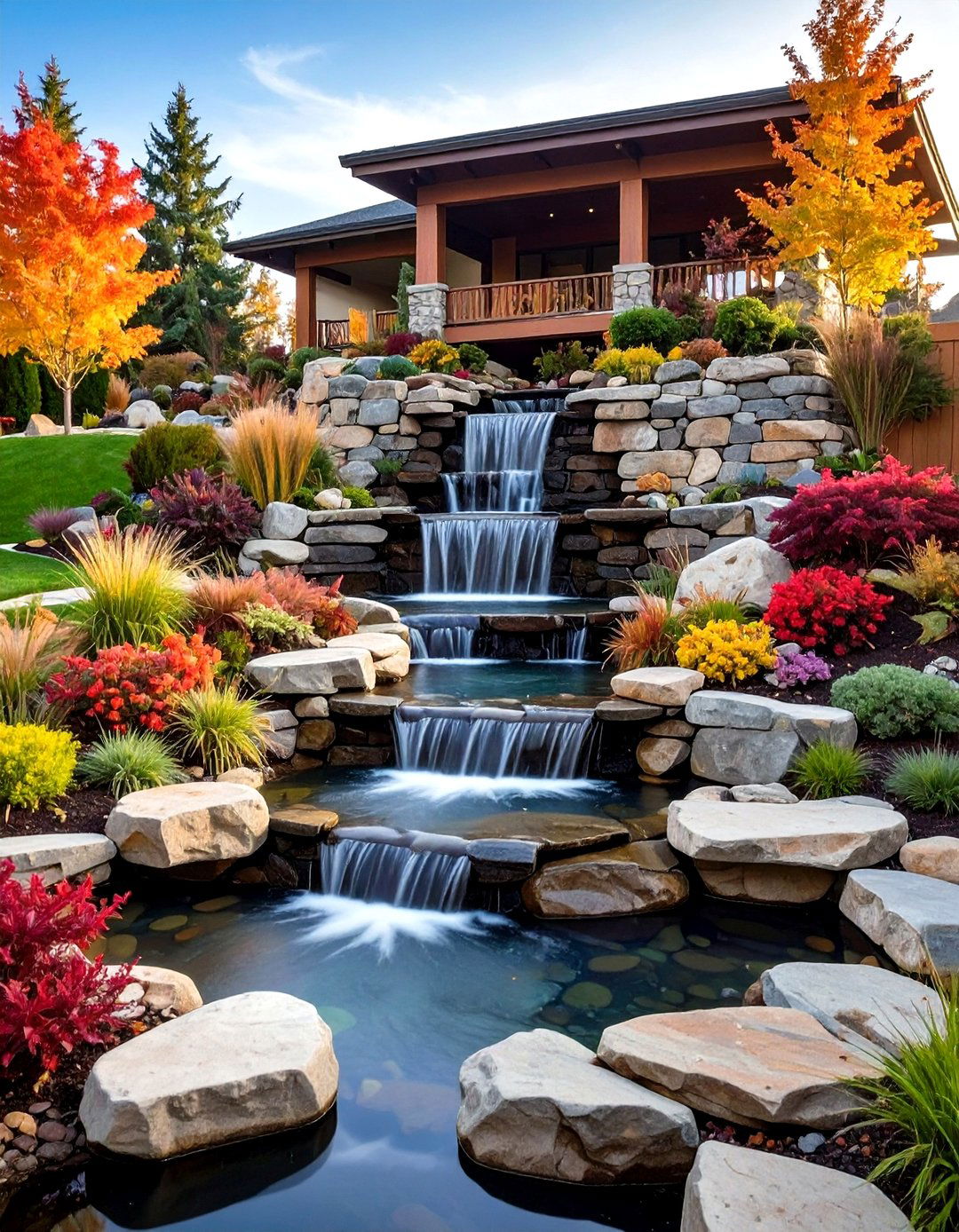 Multi Level Tiered Pond - 24 Fish Pond Ideas