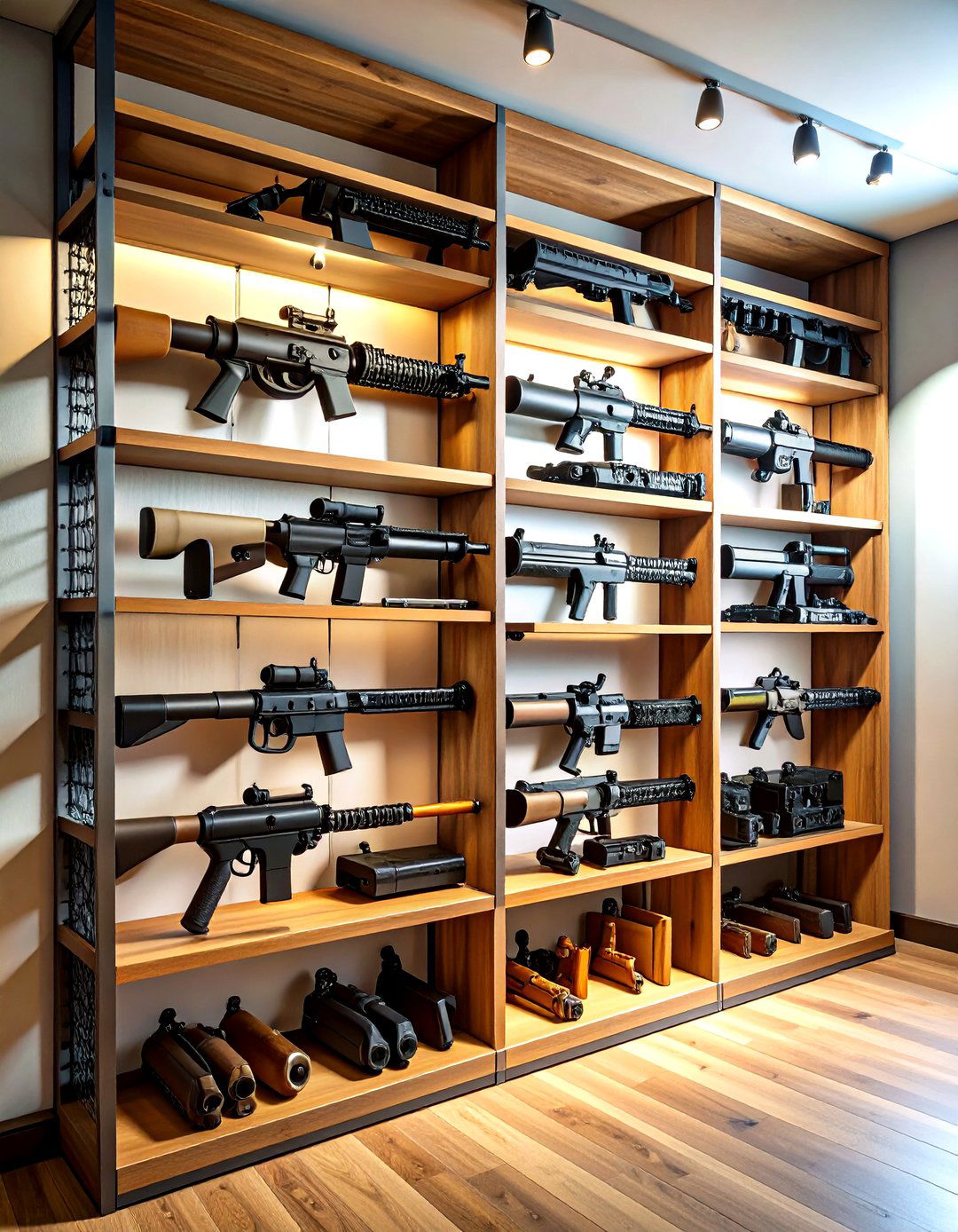Multi Level Tiered System - 24 Gun Wall Ideas
