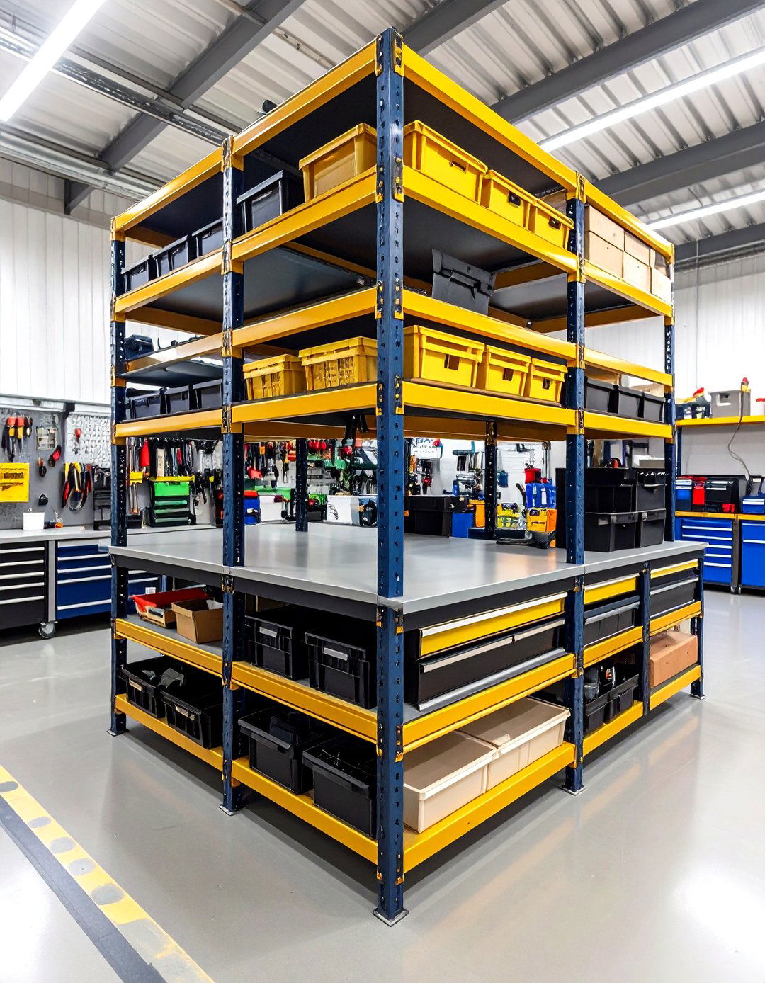 Multi Level Workstation - 24 Garage Workbench Ideas
