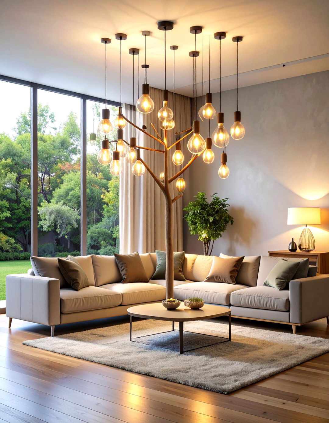 Multi Light Tree Style Designs - 24 Living Room Floor Lamp Ideas and Inspiration