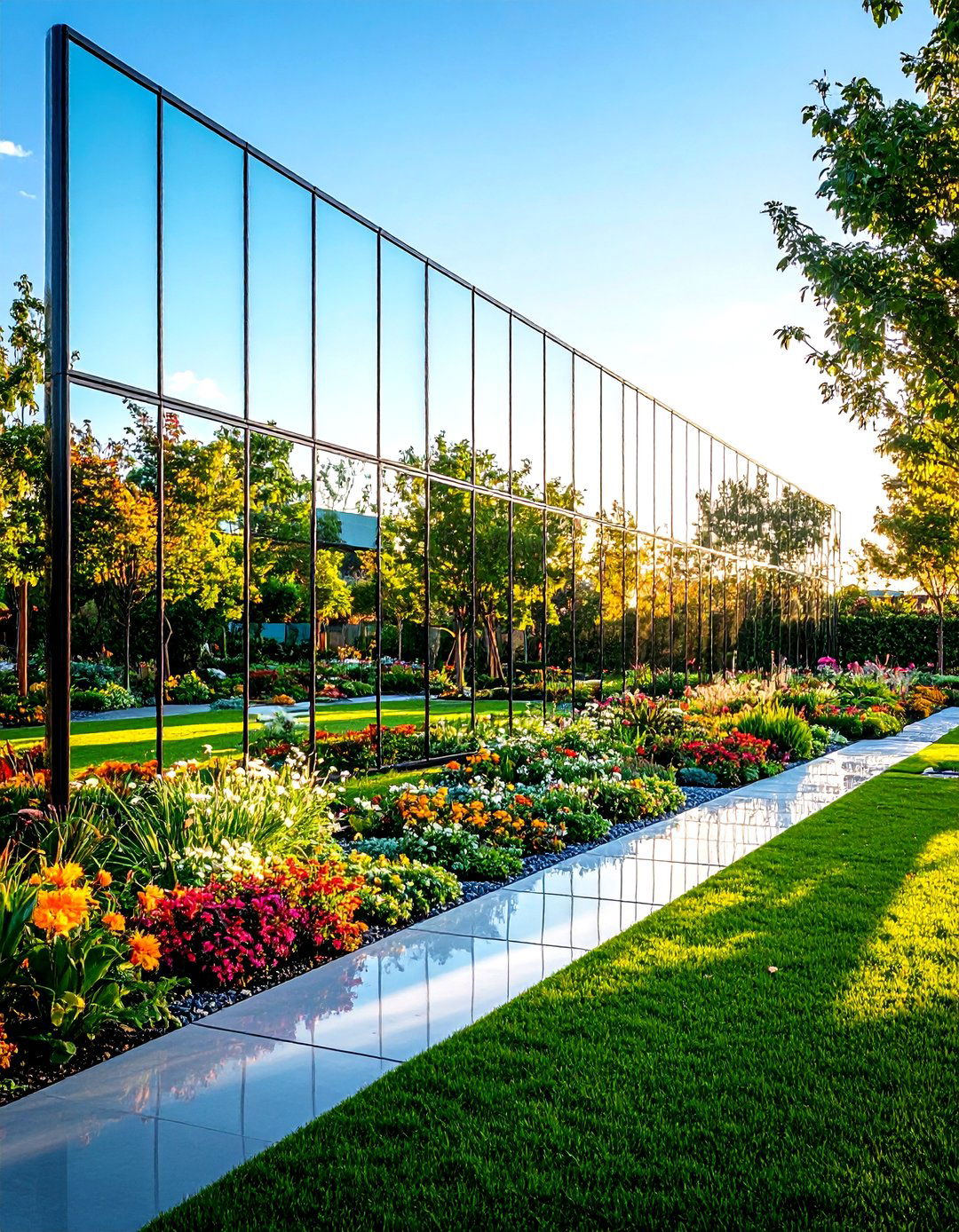 Multi Panel Garden Mirrors - 24 Garden Mirror Ideas