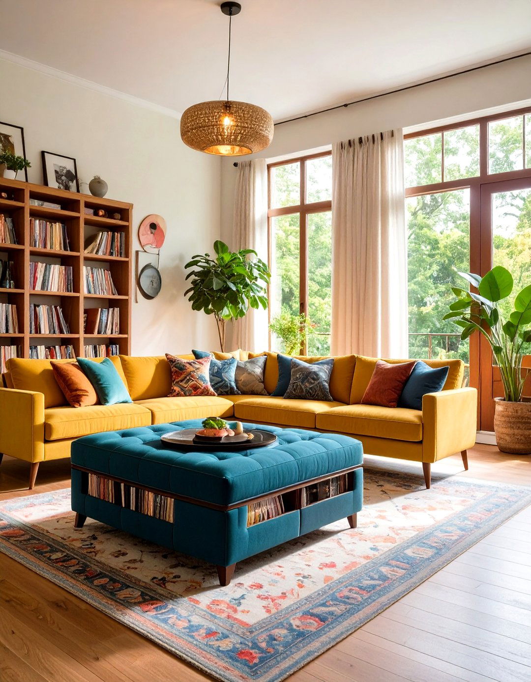 Multi Purpose Ottoman Storage - 24 Vinyl Record Storage Ideas