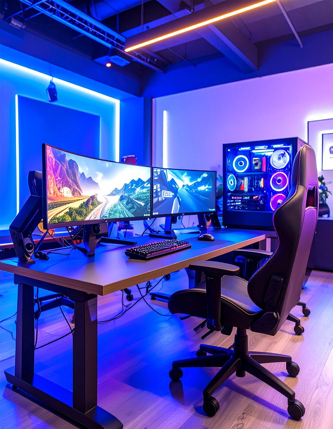 Multi Screen Command Center - 24 Video Game Room Ideas
