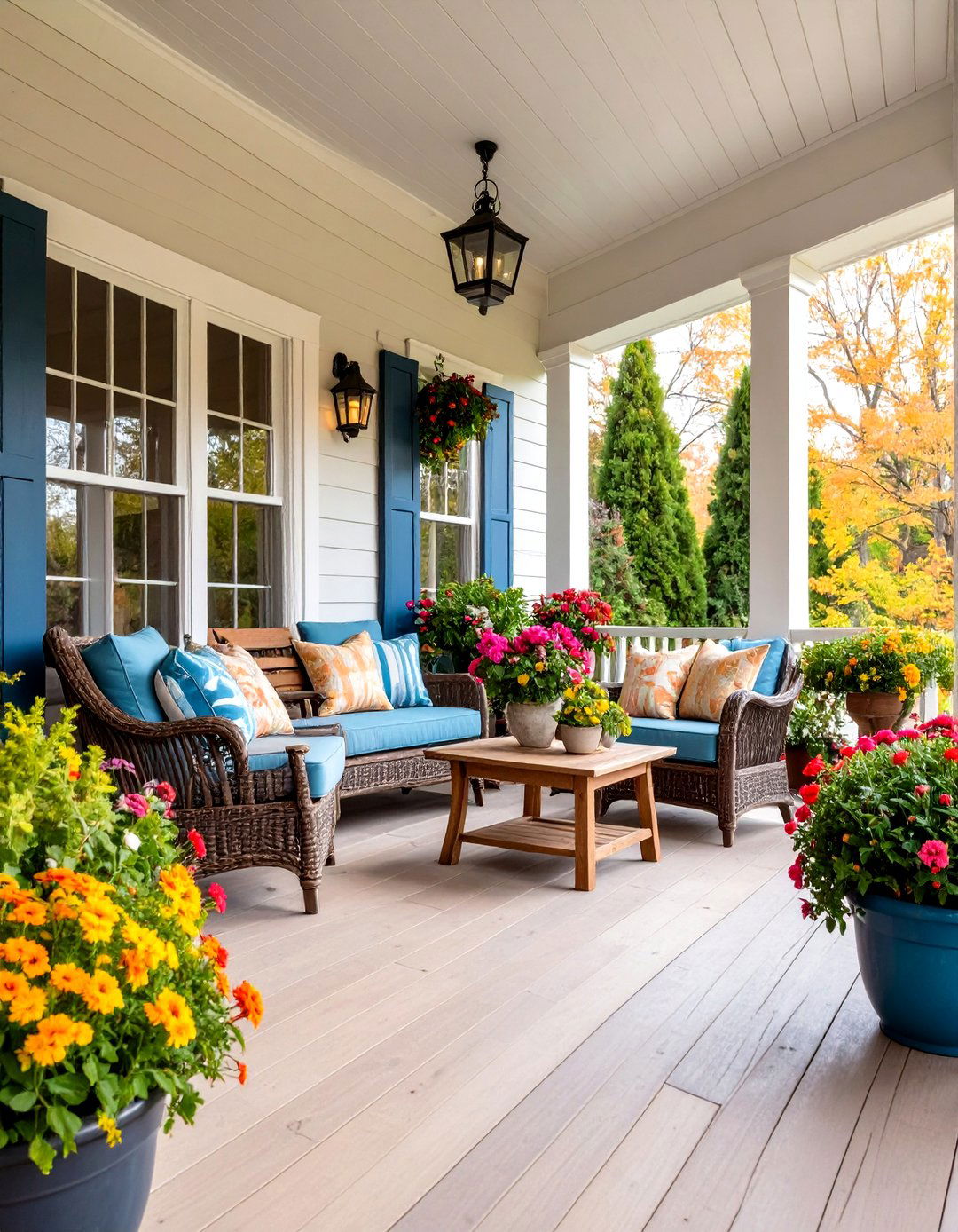 Multi Season Farmhouse Porch - 24 Farmhouse Porch Ideas