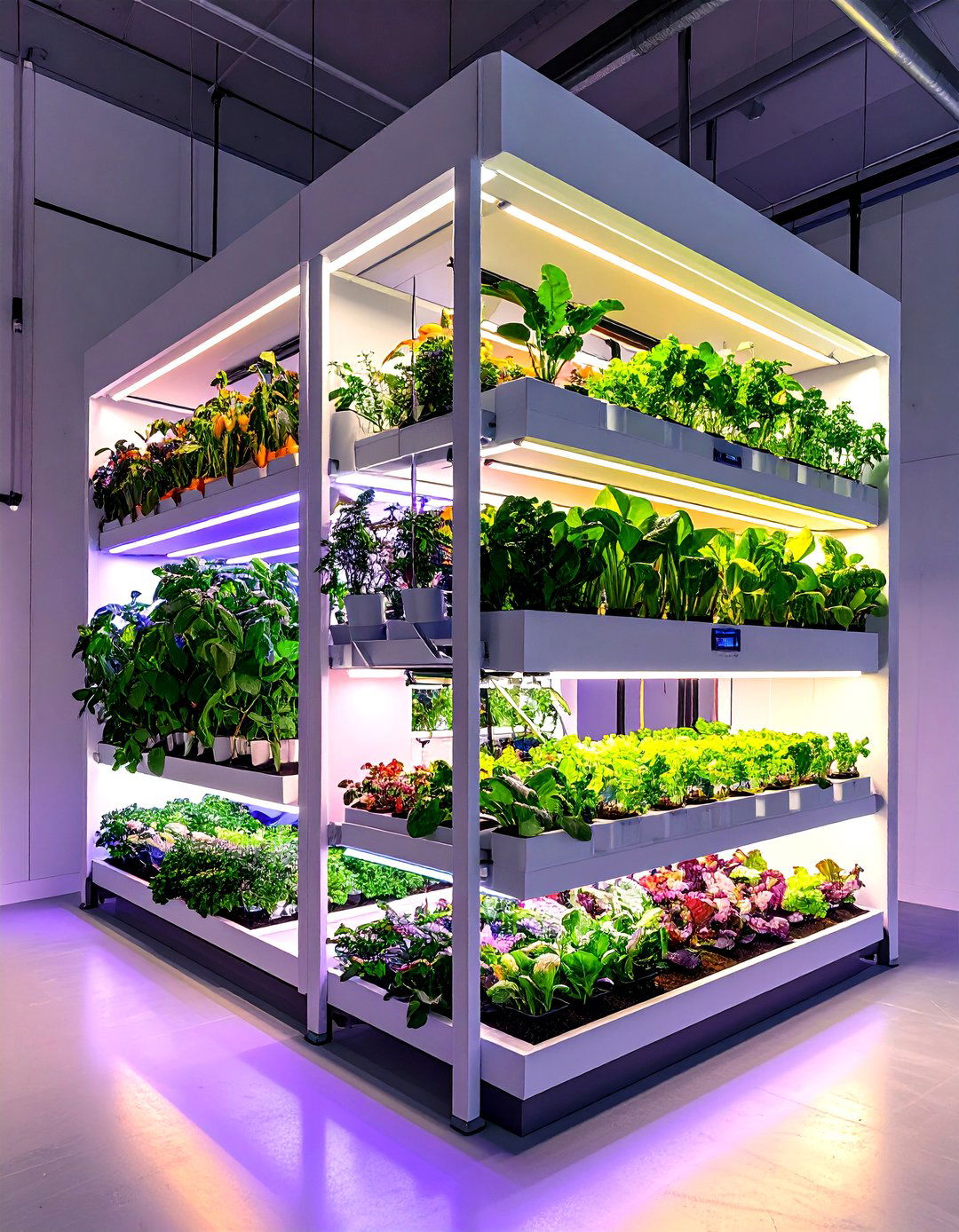 Multi Tier Corner Growing Structure with Vertical Systems - 24 Corner Greenhouse Ideas